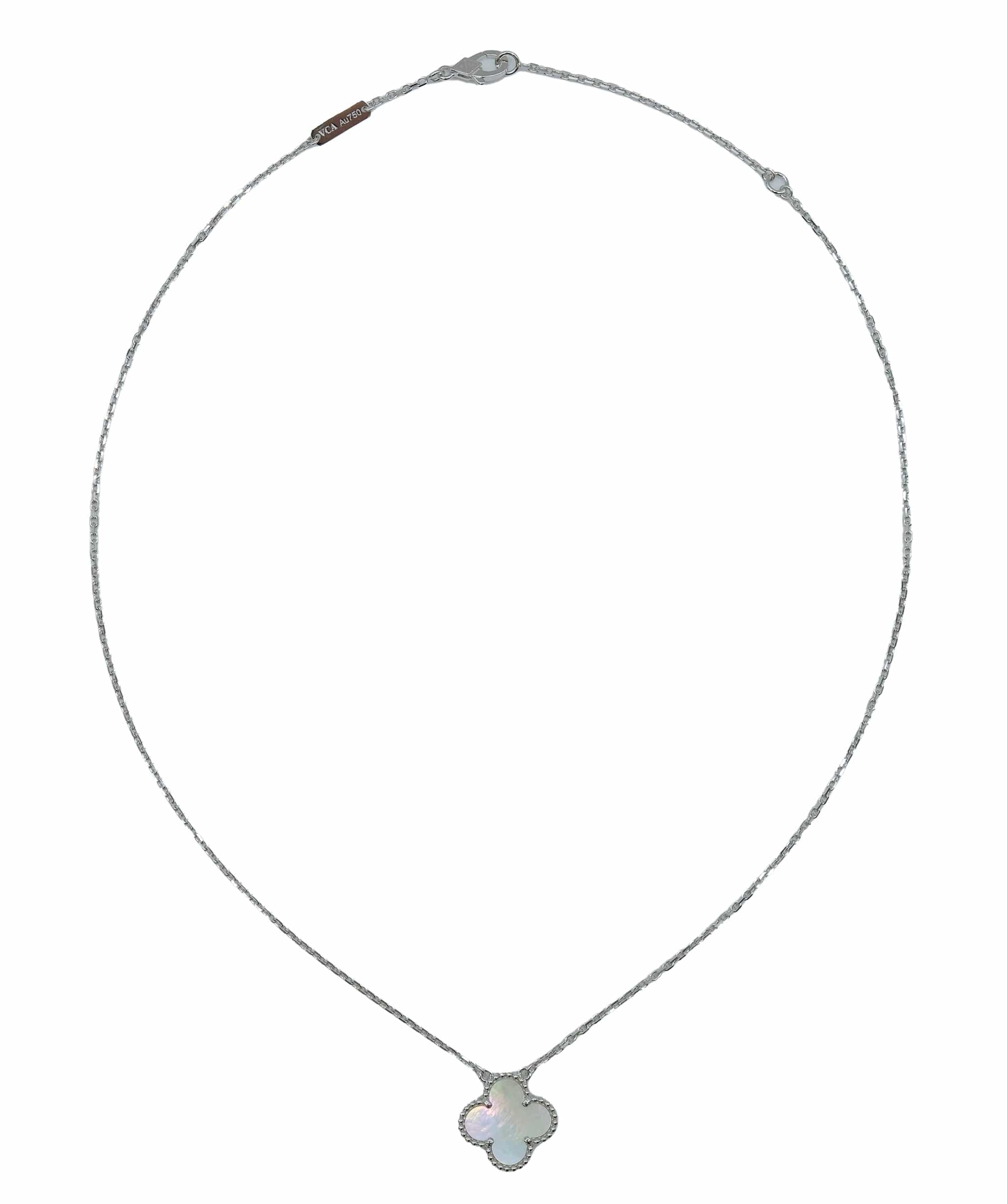 Van Cleef & Arpels Van Cleef & Arpels Vintage Alhambra MOP WG Necklace 42cm DXBS0427