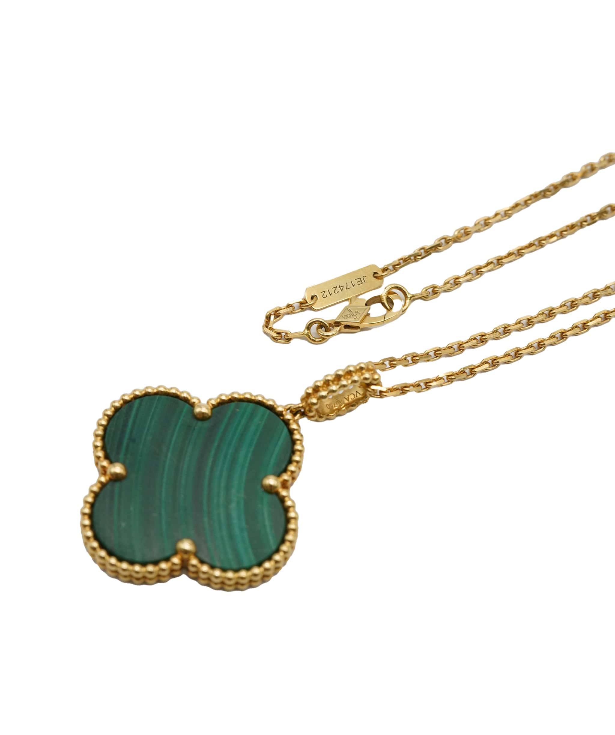 Van Cleef & Arpels Van Cleef & Arpels Yellow Gold Malachite Magic Alhambra pendant necklace ASL10655