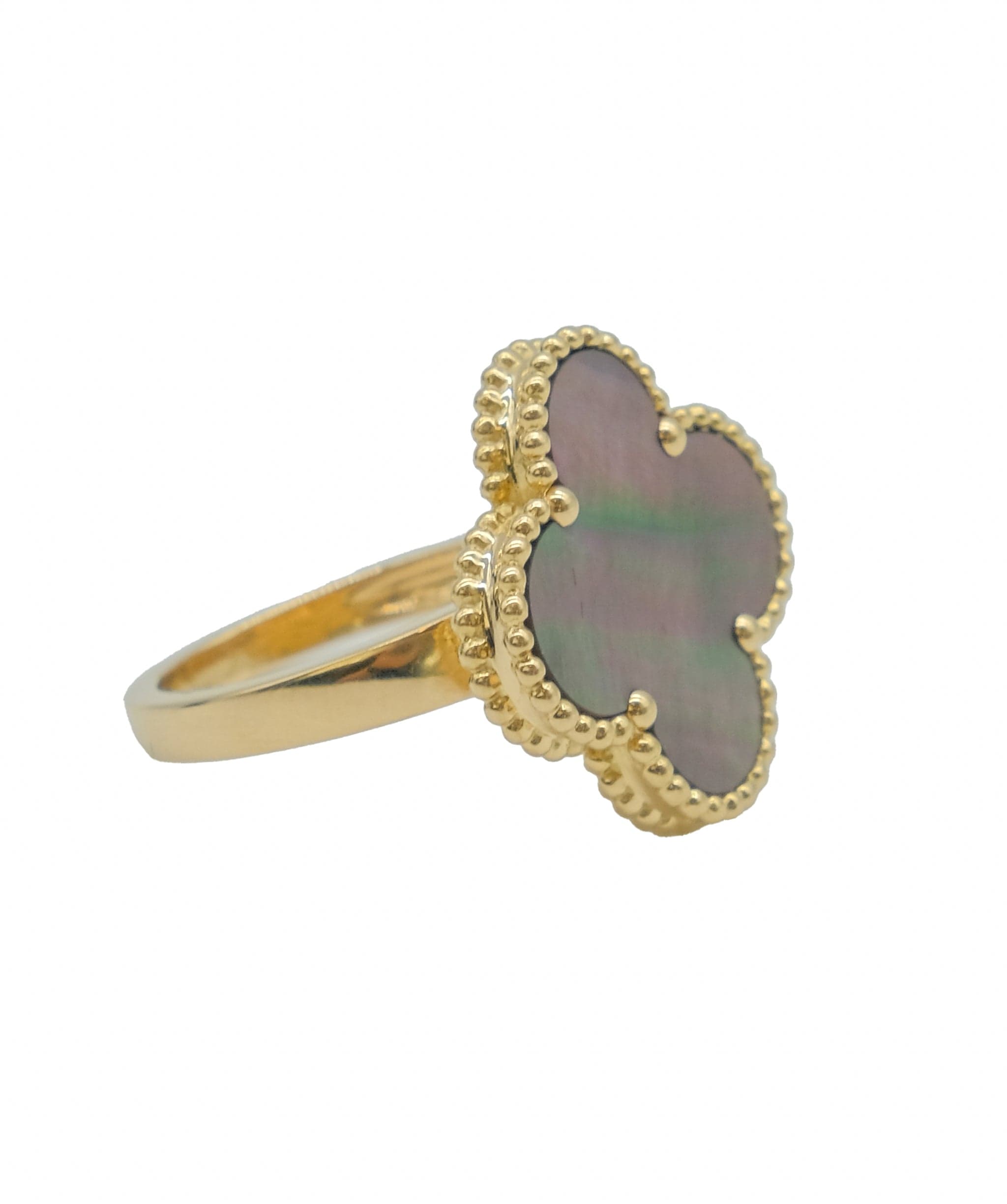 Van Cleef & Arpels Van Cleef Magic Alhambra Grey MOP Ring 18K YG 54/6.75(US)	 DXBS0440