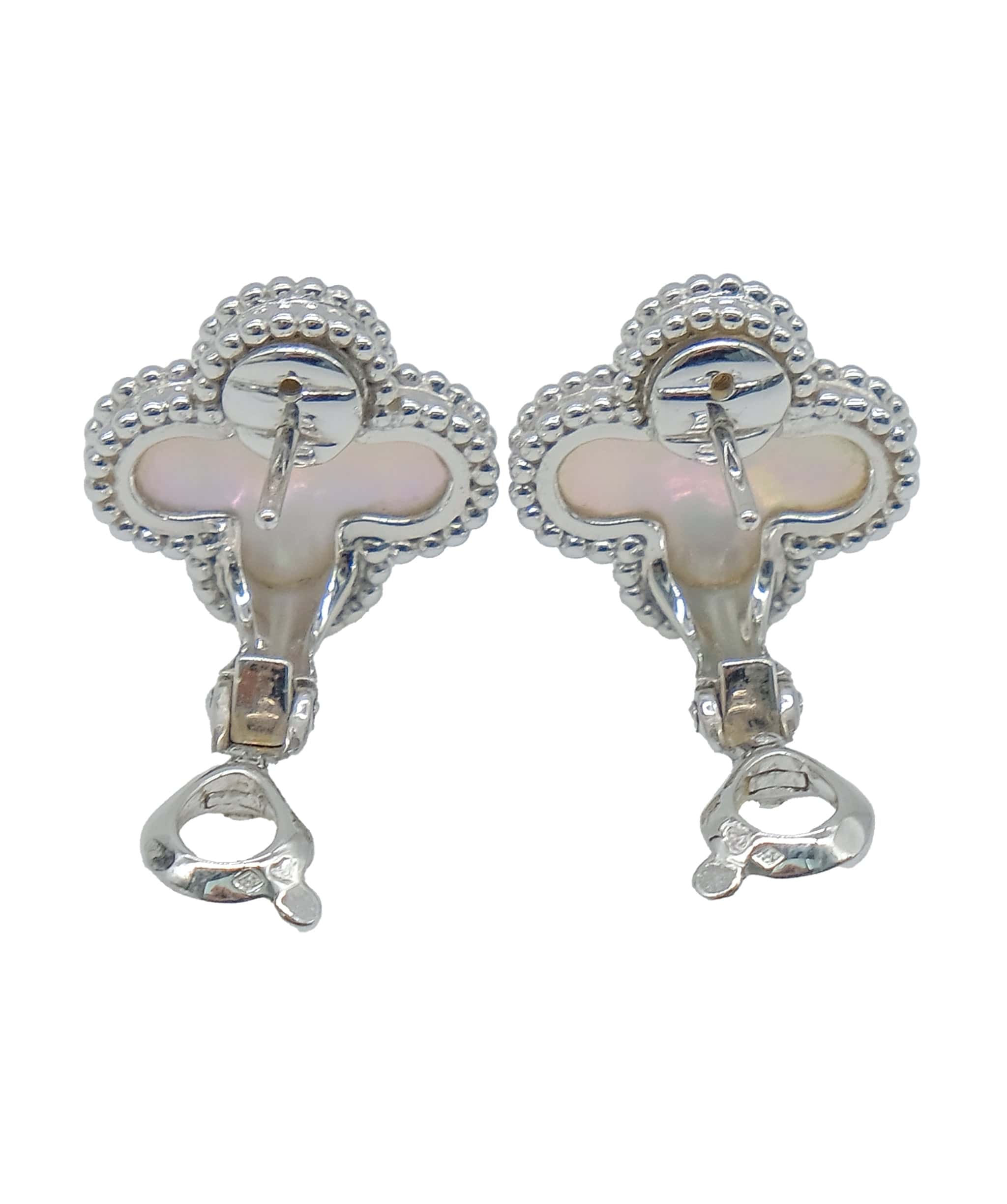 Van Cleef & Arpels Van Cleef Vintage MOP WG Earrings RJL1983