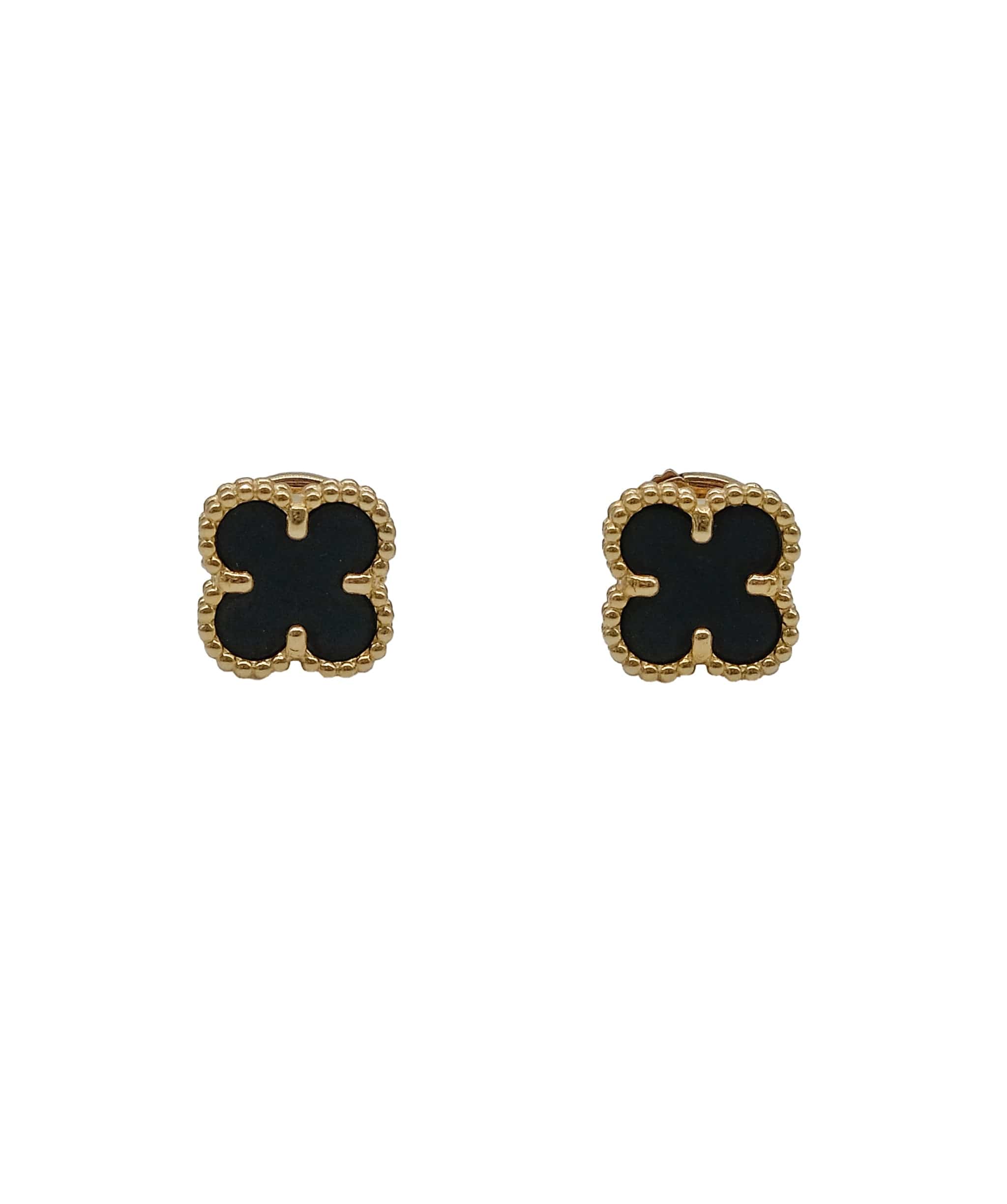 Van Cleef & Arpels VCA Alhambra Sweet Onyx Earrings DXBS0273