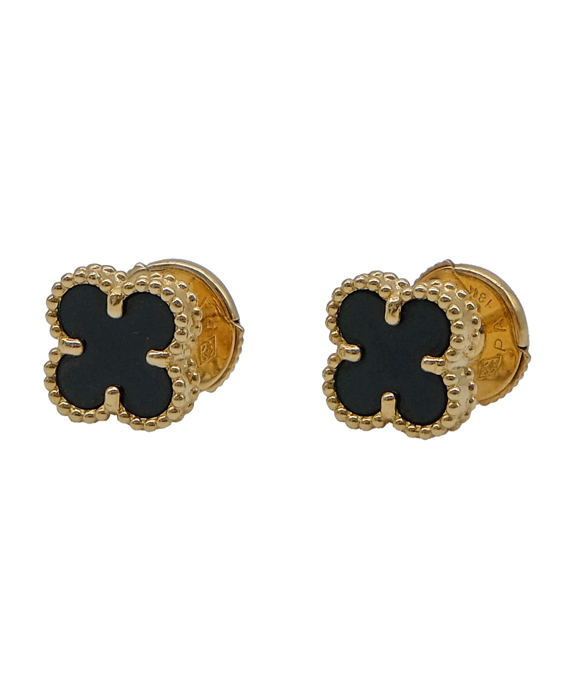 Van Cleef & Arpels VCA Alhambra Sweet Onyx Earrings DXBS0273