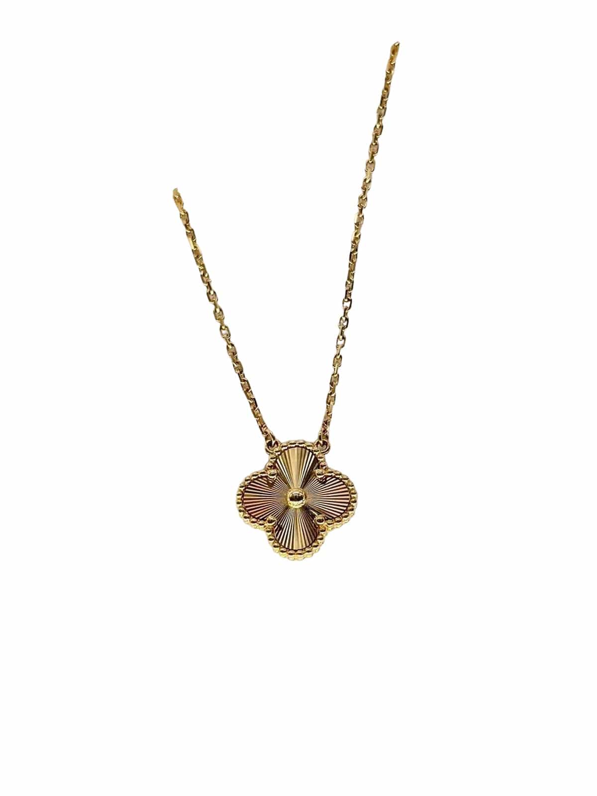 Van Cleef & Arpels VCA Yellow Gold Alhambra Necklace