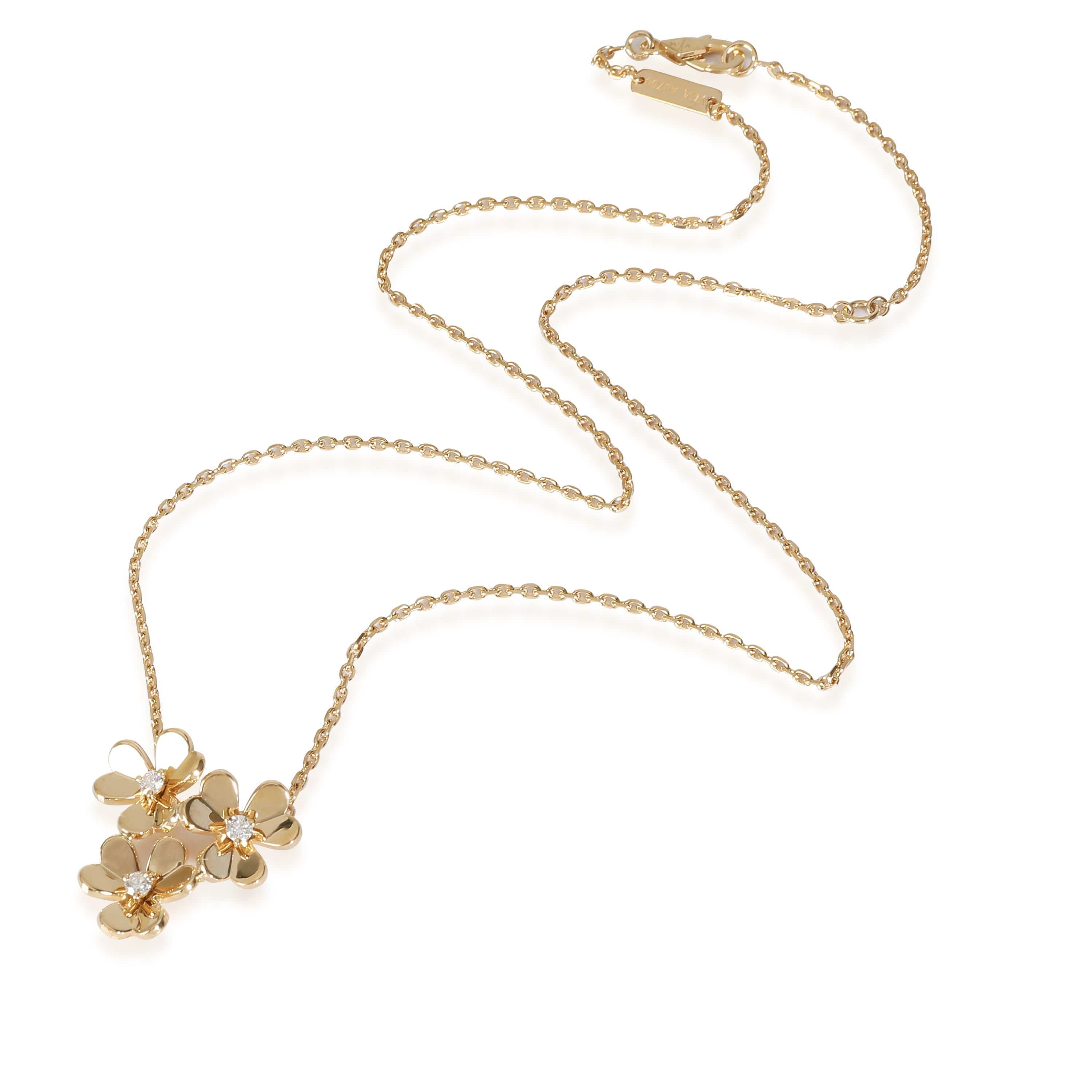 Van Cleef & Arpels Frivole Pendant in 18k Yellow Gold 0.16 CTW