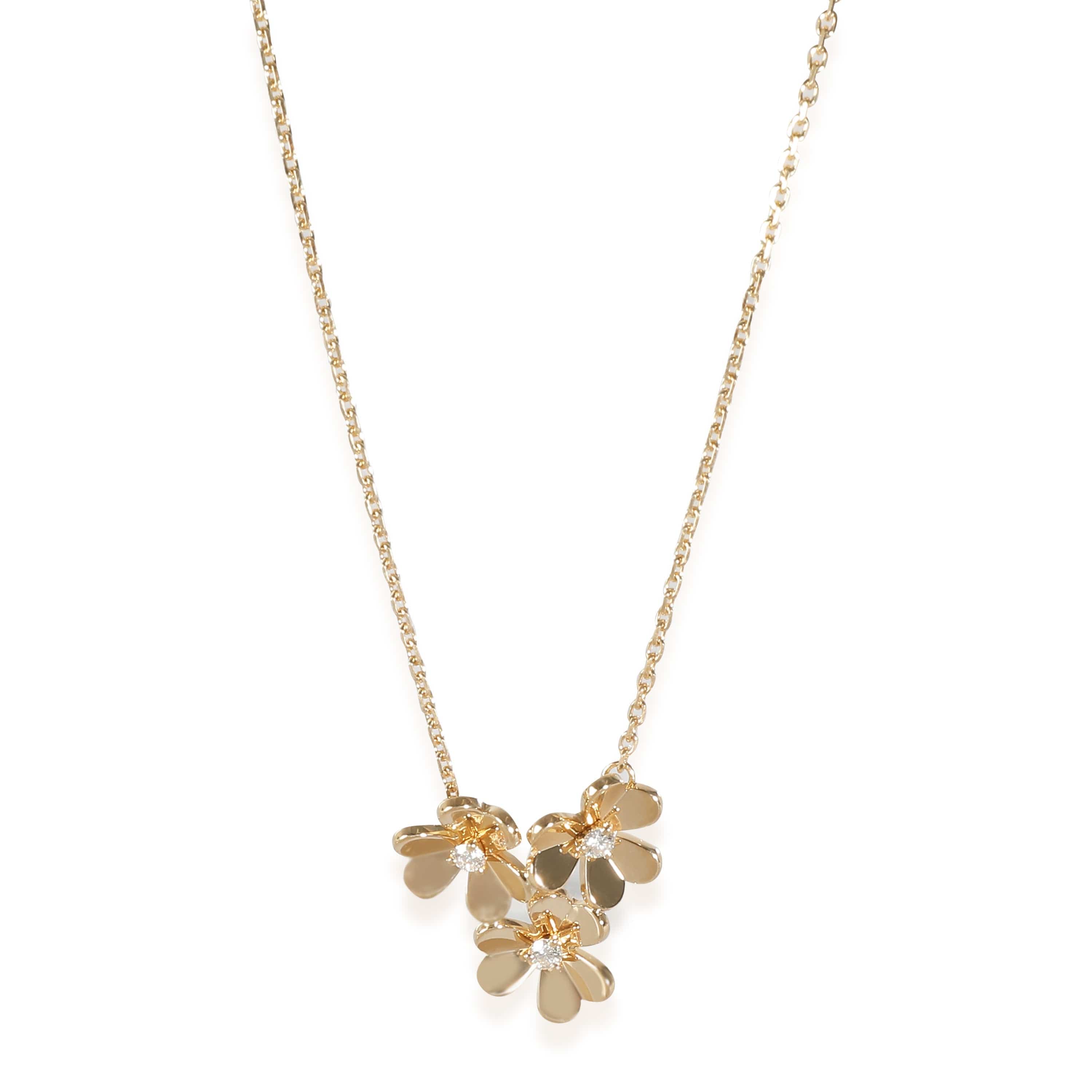 Van Cleef & Arpels Frivole Pendant in 18k Yellow Gold 0.16 CTW