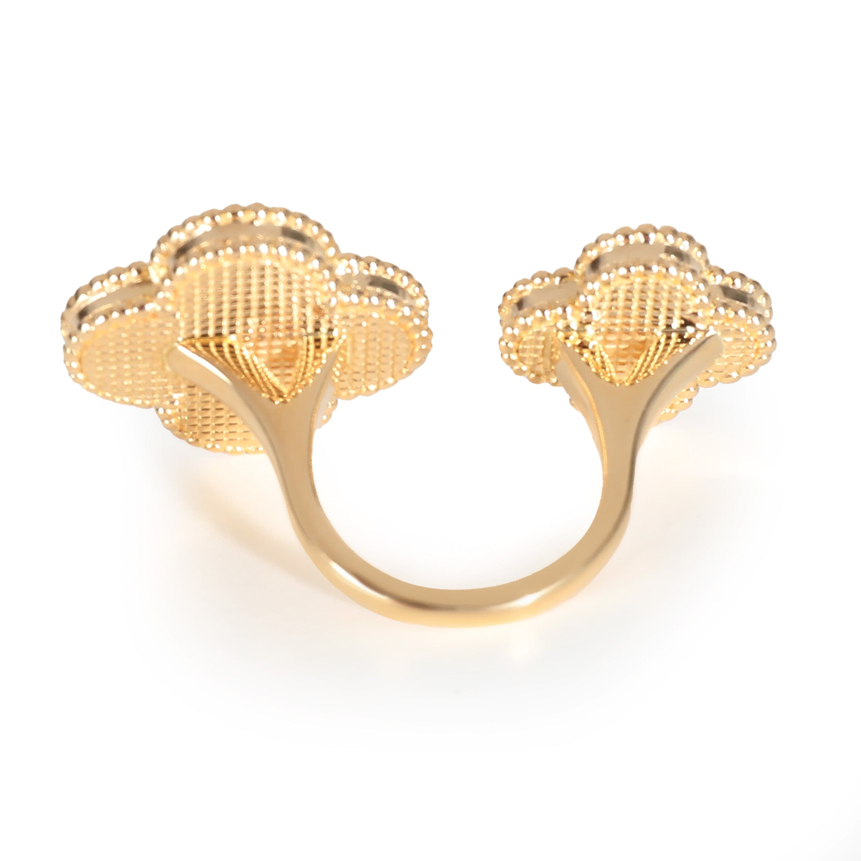 Van Cleef & Arpels VCA Magic Alhambra Between The Finger Ring in Yellow Gold