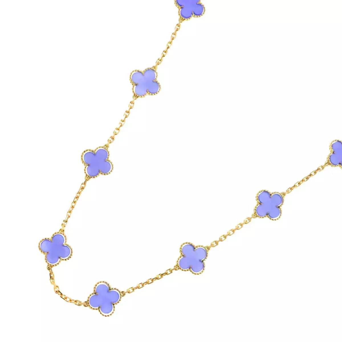 Van Cleef & Arpels Van Cleef Arpels Vintage Alhambra Chalcedony 20P Necklace 18K YG 750 90235761