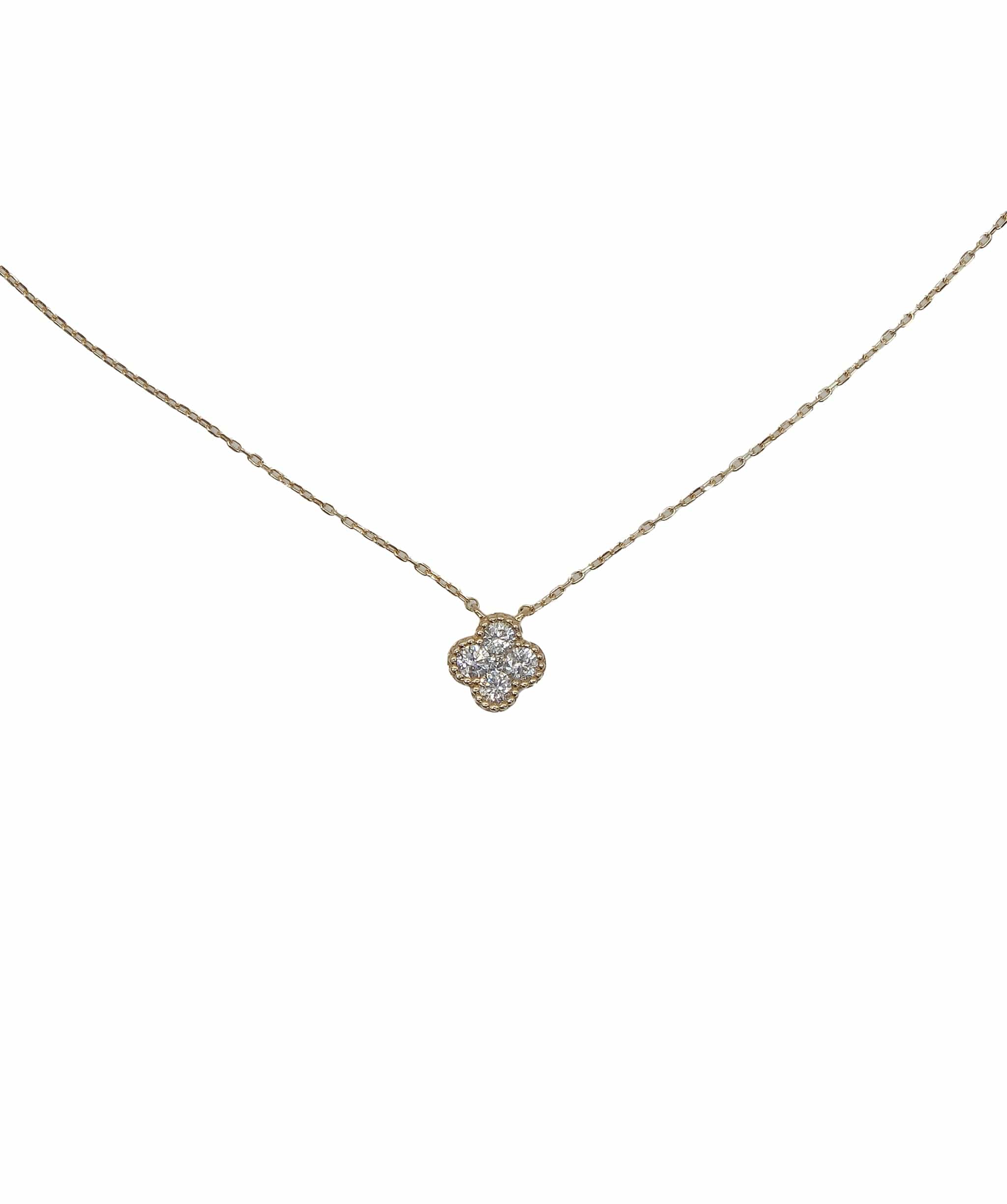 Vendome Vendome Aoyama diamond 0.14ct necklace 40cm K18 PG ASL8828