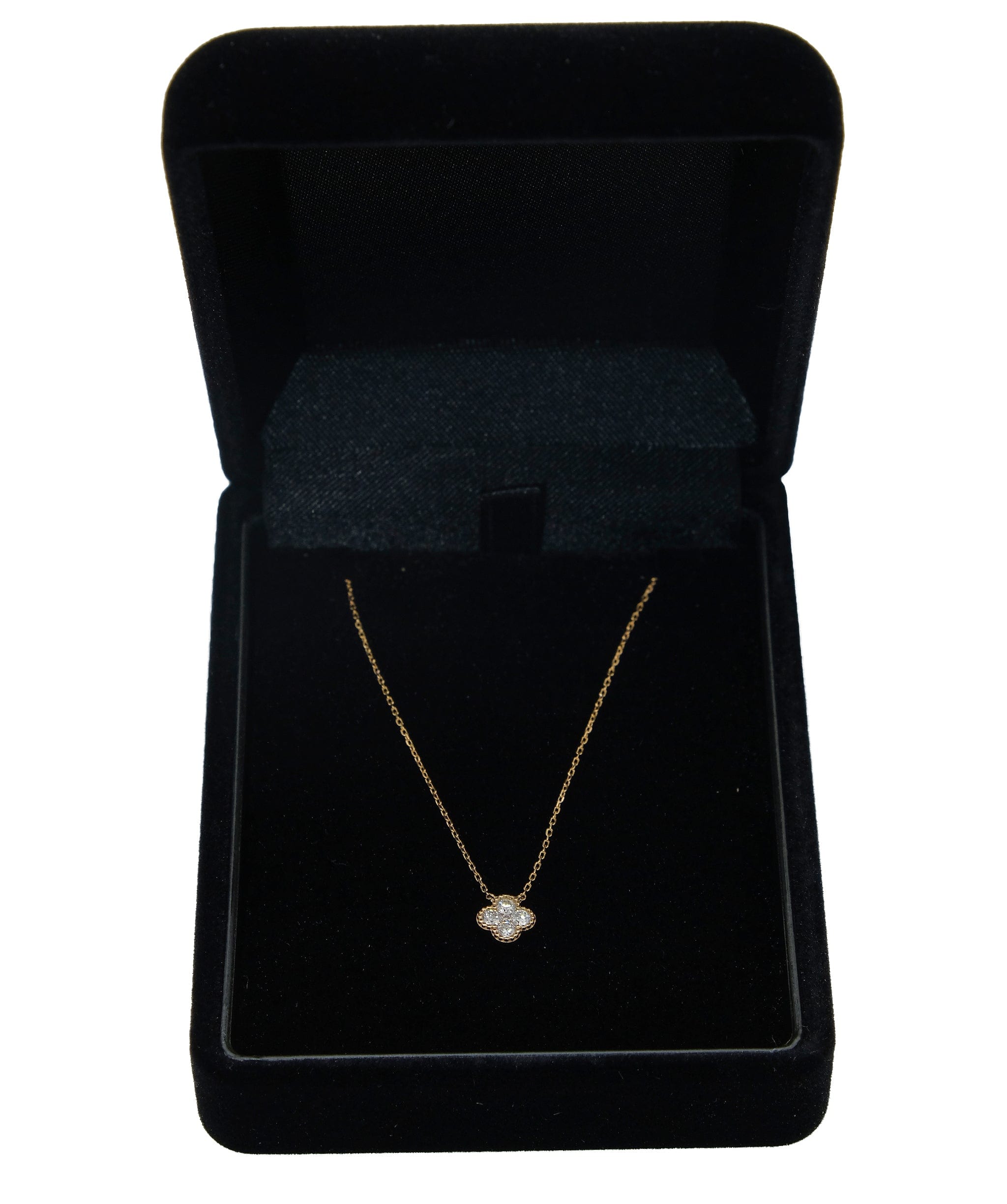 Vendome Vendome Aoyama diamond 0.14ct necklace 40cm K18 PG ASL8828