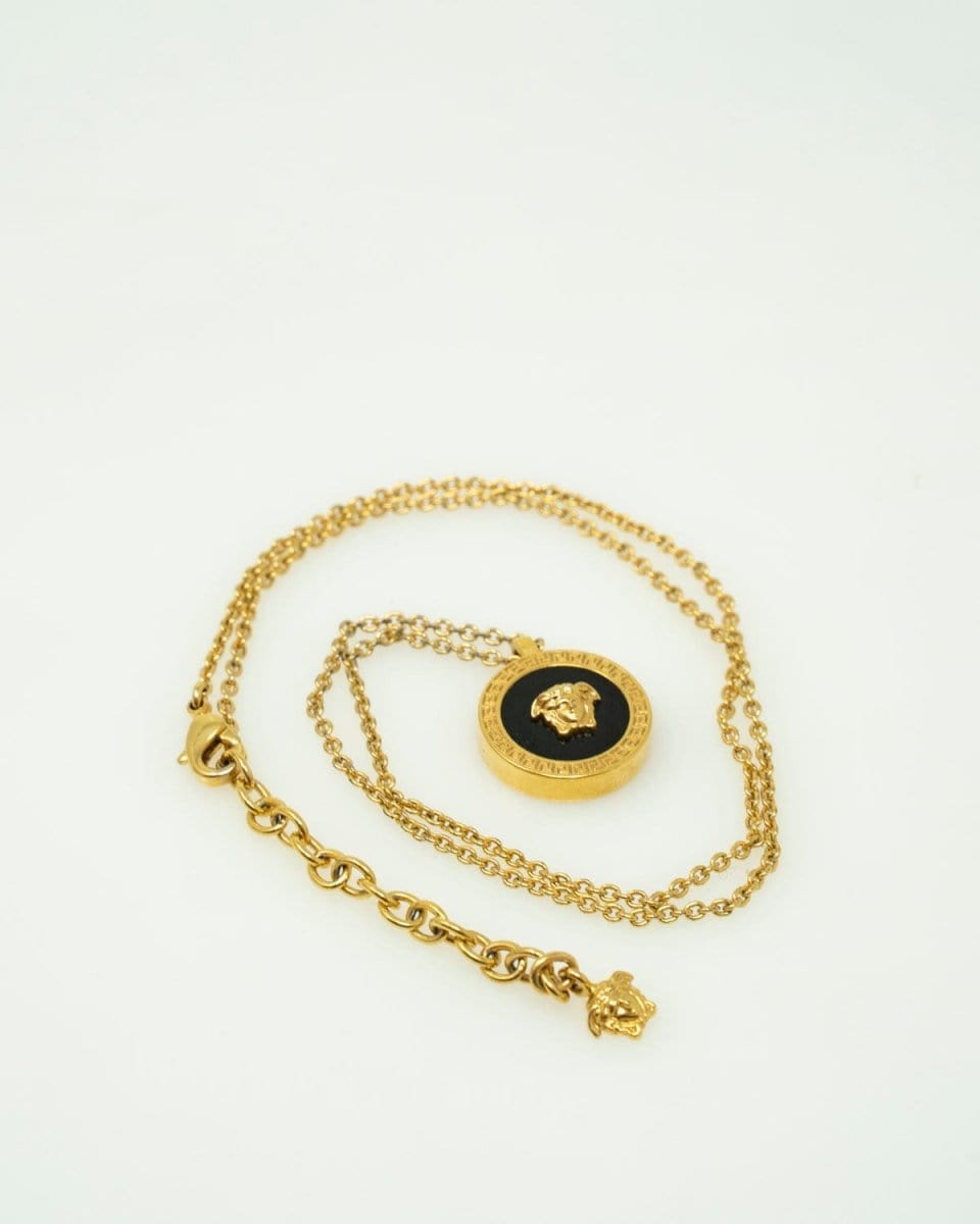 75. LP x Christos ** Versace medusa with black round top necklace - AWL2441