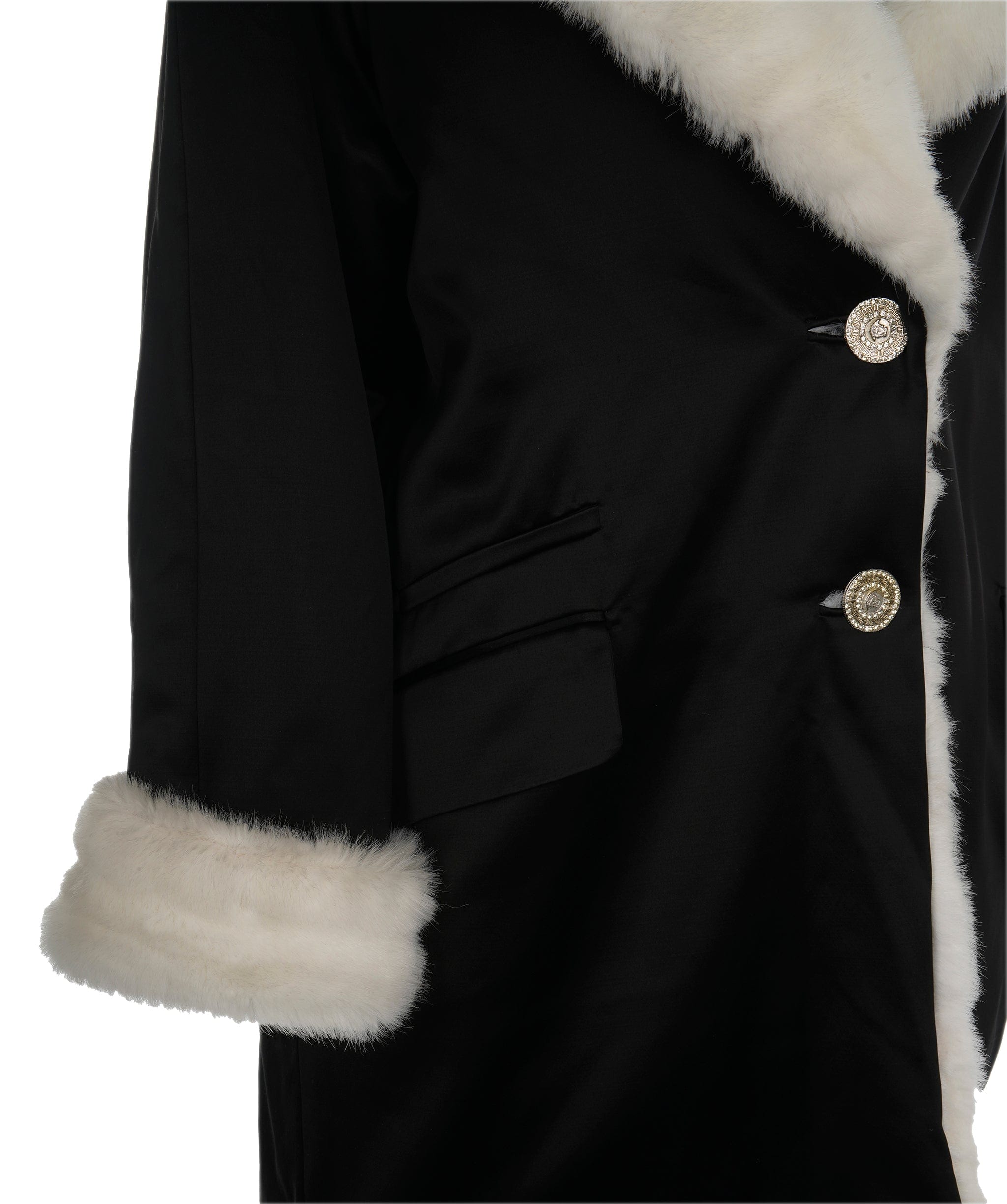 Versace Versace Black and White Fur Jacket ALC1893