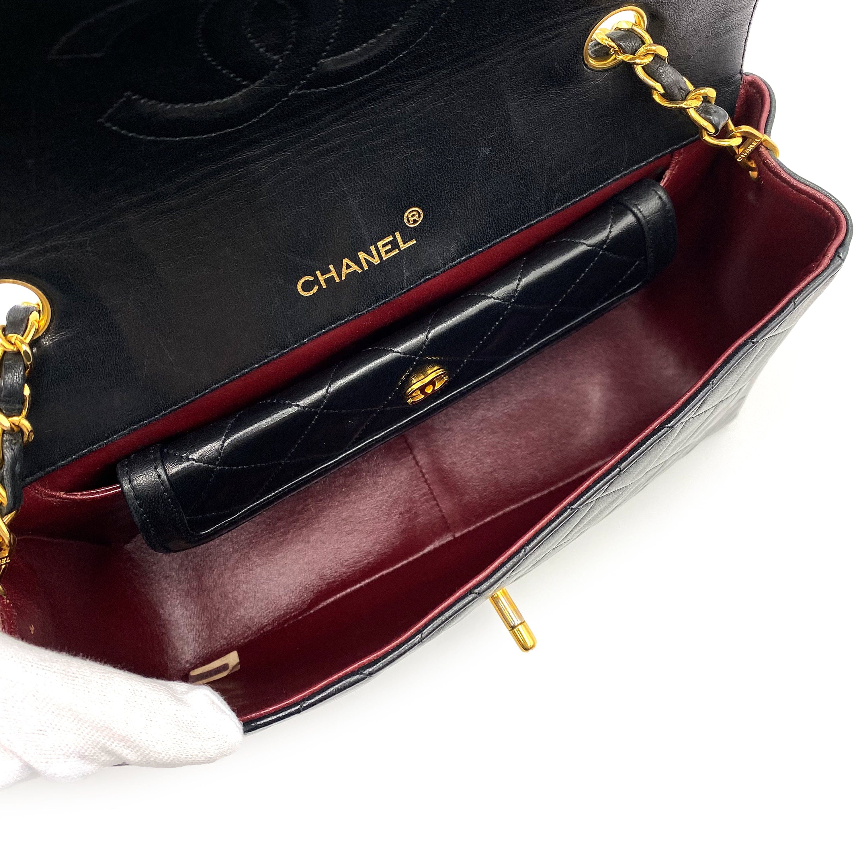 VINTAGE LOVER PURPOSE CHANEL VINTAGE MATELASSE CHAIN SHOULDER BAG BLACK LAMB SKIN 90223941