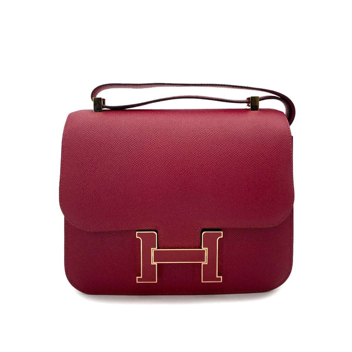 VINTAGE LOVER PURPOSE HERMES CONSTANCE3 VERSO ROUGE GRENADE EPSOM LACQUER SHOULDER BAG X 90248834