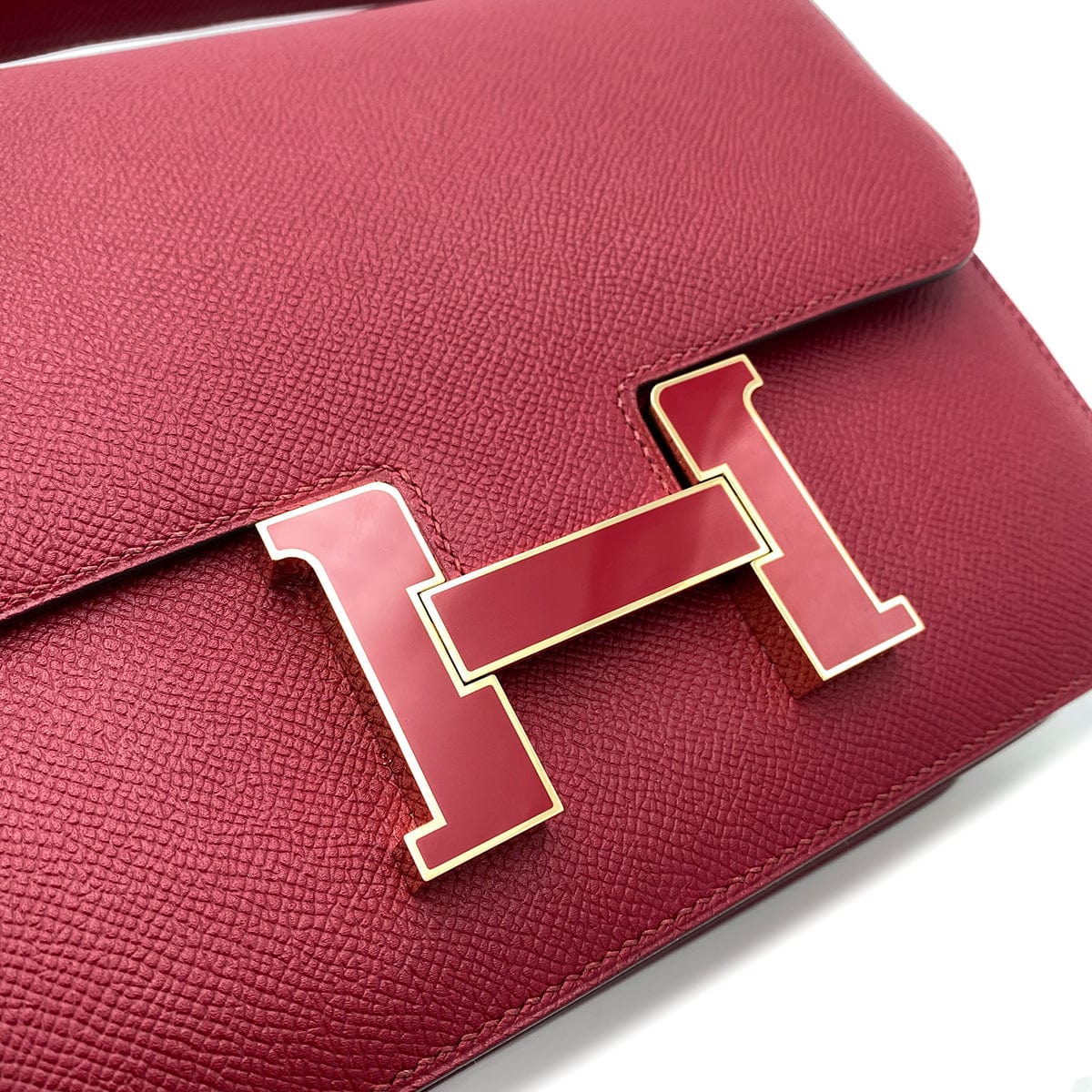 VINTAGE LOVER PURPOSE HERMES CONSTANCE3 VERSO ROUGE GRENADE EPSOM LACQUER SHOULDER BAG X 90248834