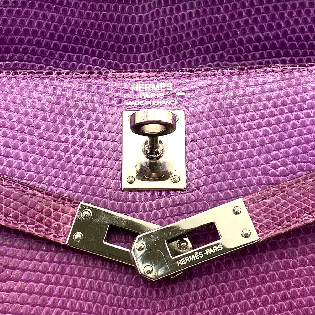 VINTAGE LOVER PURPOSE HERMES KELLY 25 SELLIER LIZARD VIOLET HAND SHOULDER BAG SHW □K 90261363