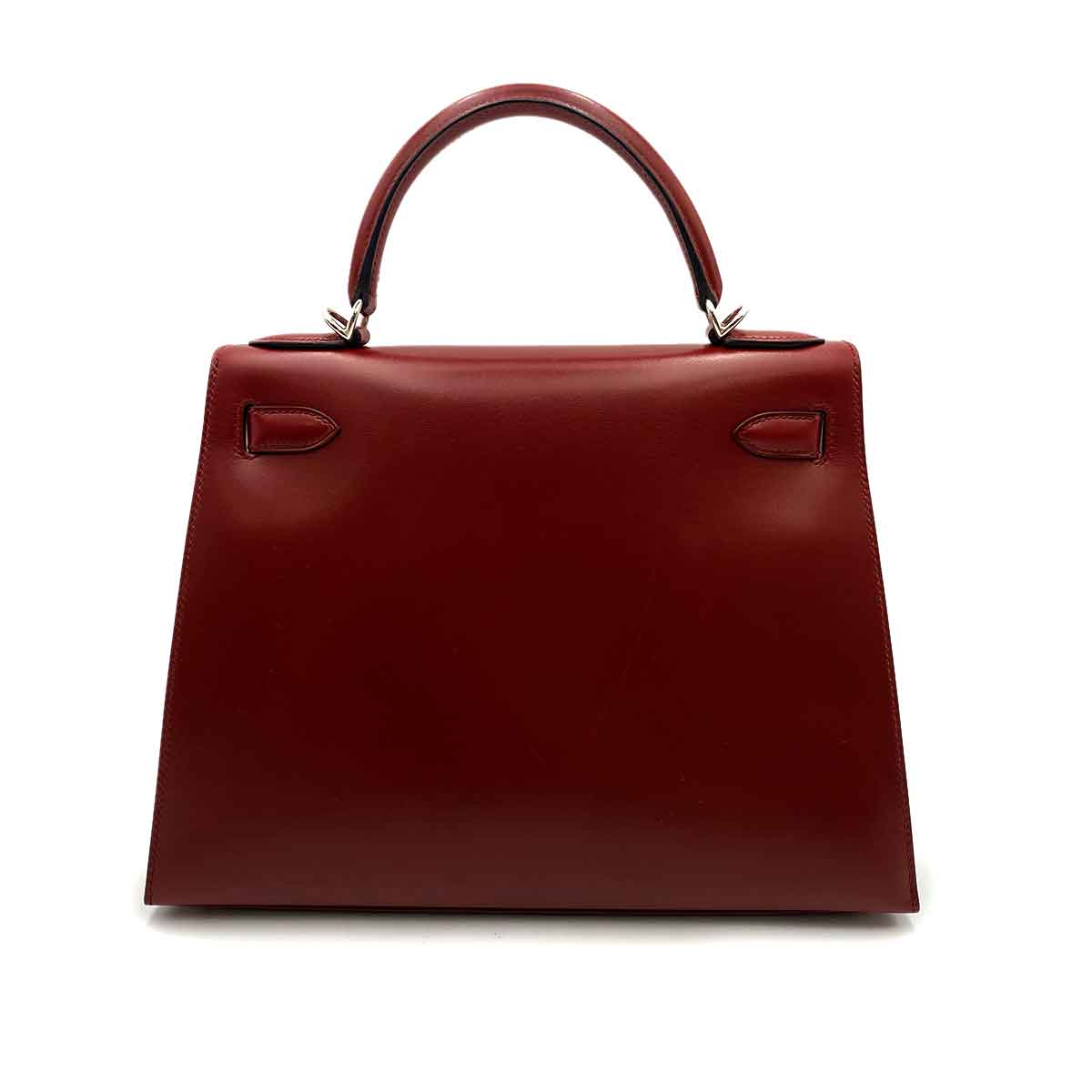 VINTAGE LOVER PURPOSE HERMES KELLY 28 SELLIER ROUGE H BOX CARF HAND SHOULDER BAG □E 90236749