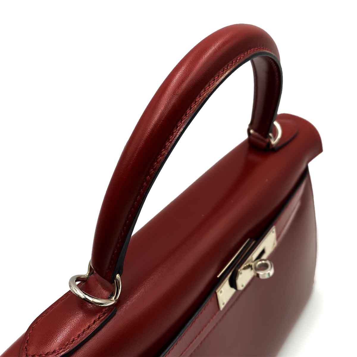 VINTAGE LOVER PURPOSE HERMES KELLY 28 SELLIER ROUGE H BOX CARF HAND SHOULDER BAG □E 90236749