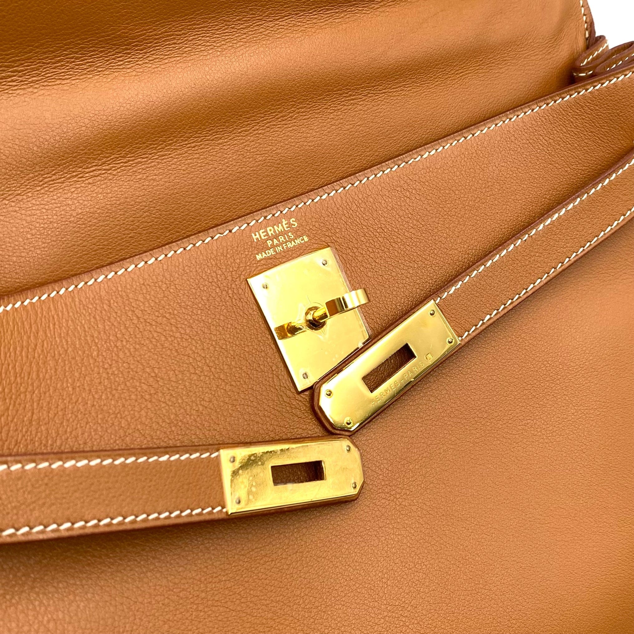 VINTAGE LOVER PURPOSE HERMES KELLY 32RETOURNE GOLD HAND SHOURDER BAG VOGA RIVER  □B 90224396