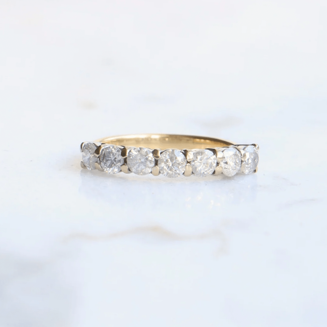 WillowFineJewellery 18ct Gold 1.17ct Diamond Claw Set Eternity Ring