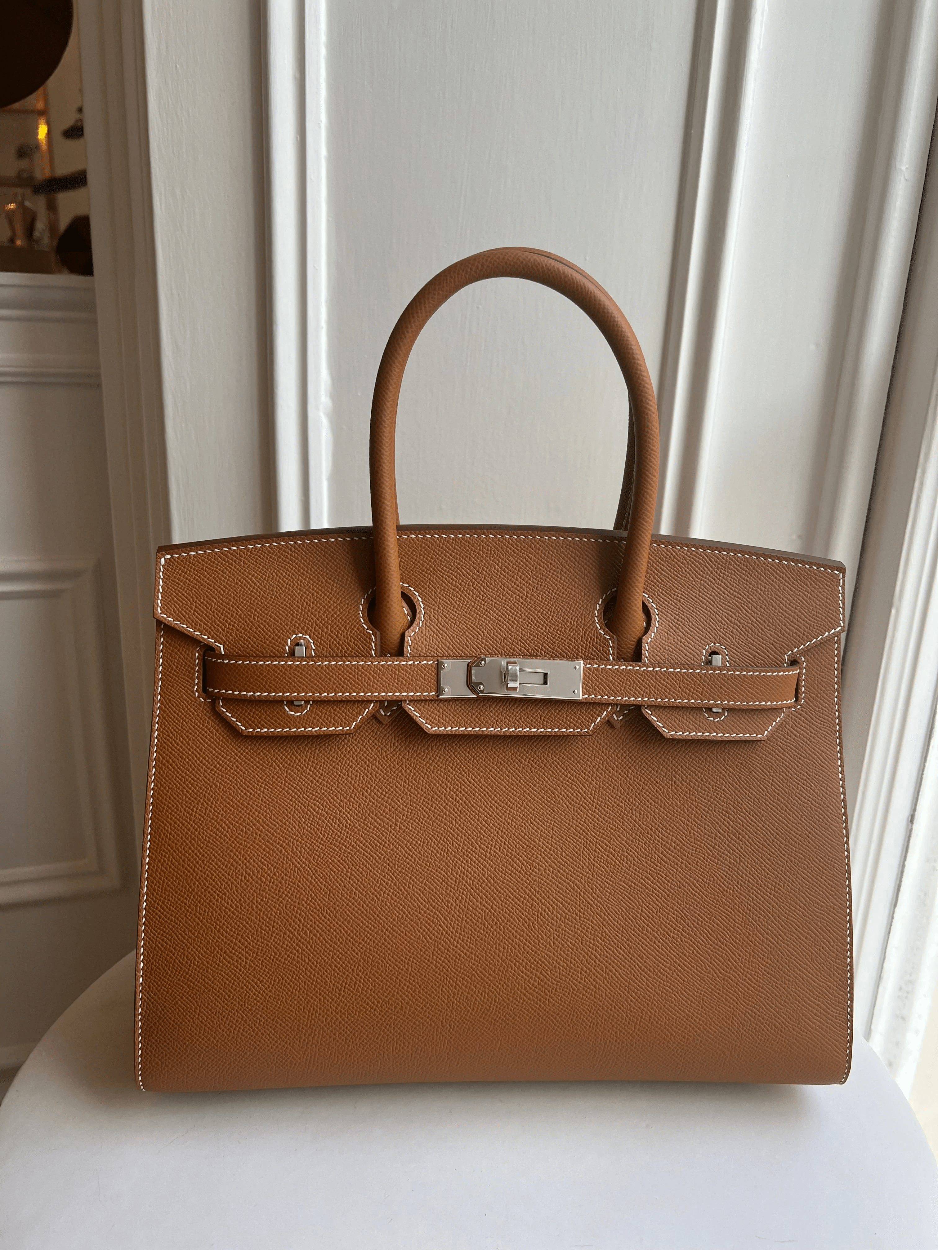 www.LuxuryVault.London HERMÈS BIRKIN 30CM SELLIER GOLD Epsom Leather with Palladium Hardware