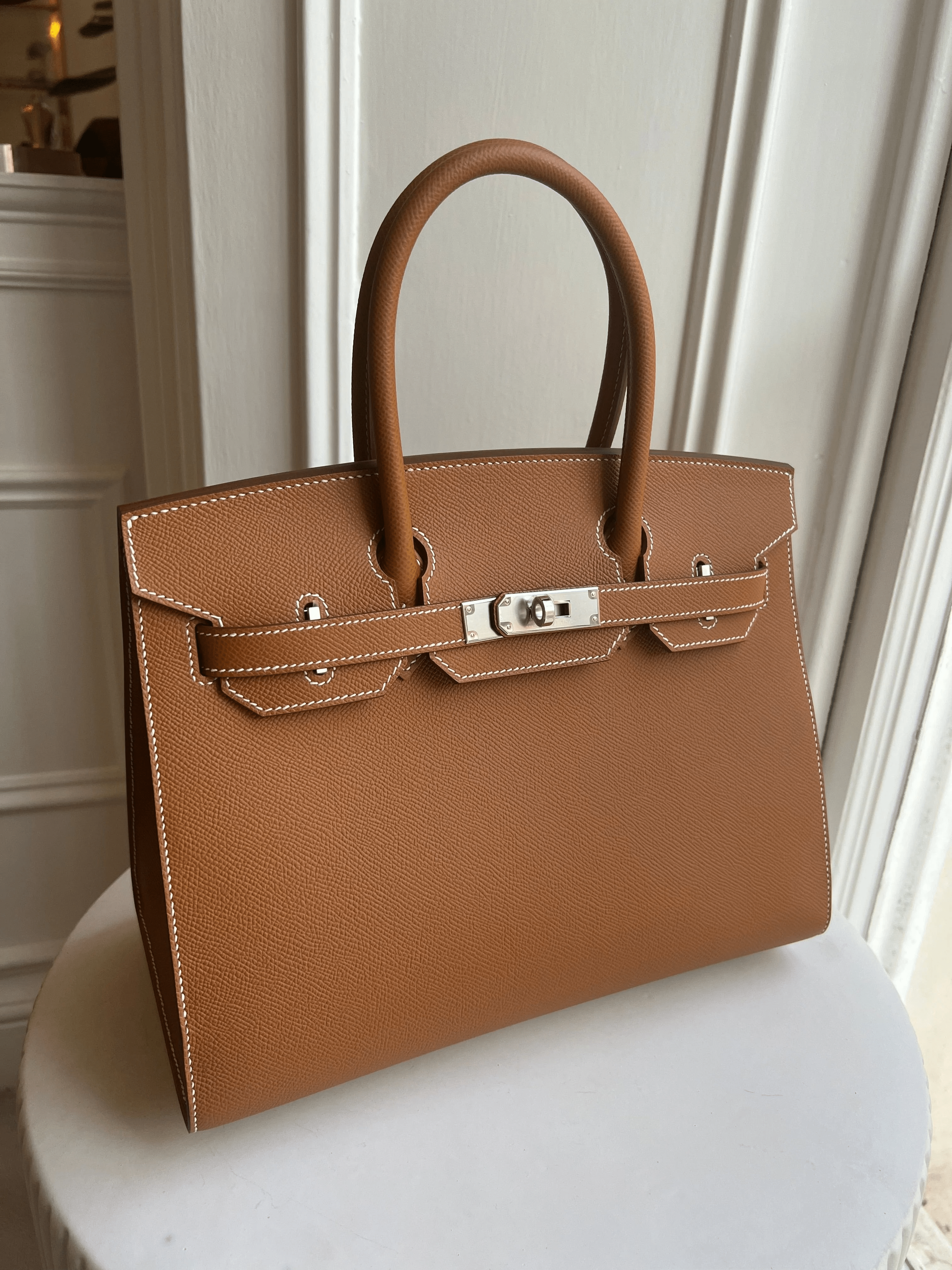 www.LuxuryVault.London HERMÈS BIRKIN 30CM SELLIER GOLD Epsom Leather with Palladium Hardware