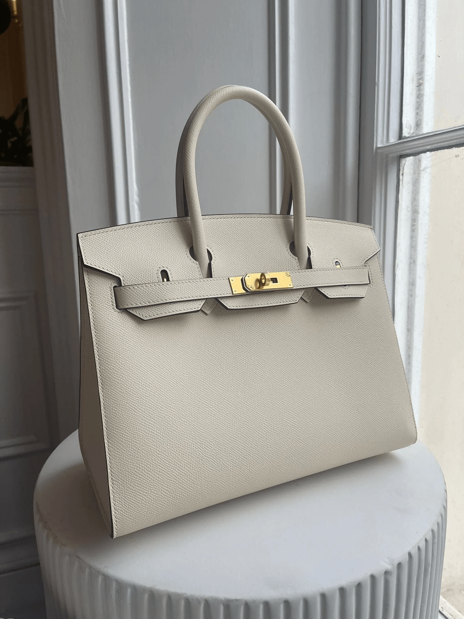 www.LuxuryVault.London Hermès Birkin 30cm Sellier Nata Epsom Leather with Gold Hardware