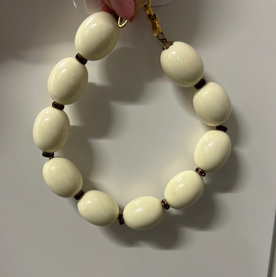 YSL YSL Ball Necklace GP White B03078W2MS