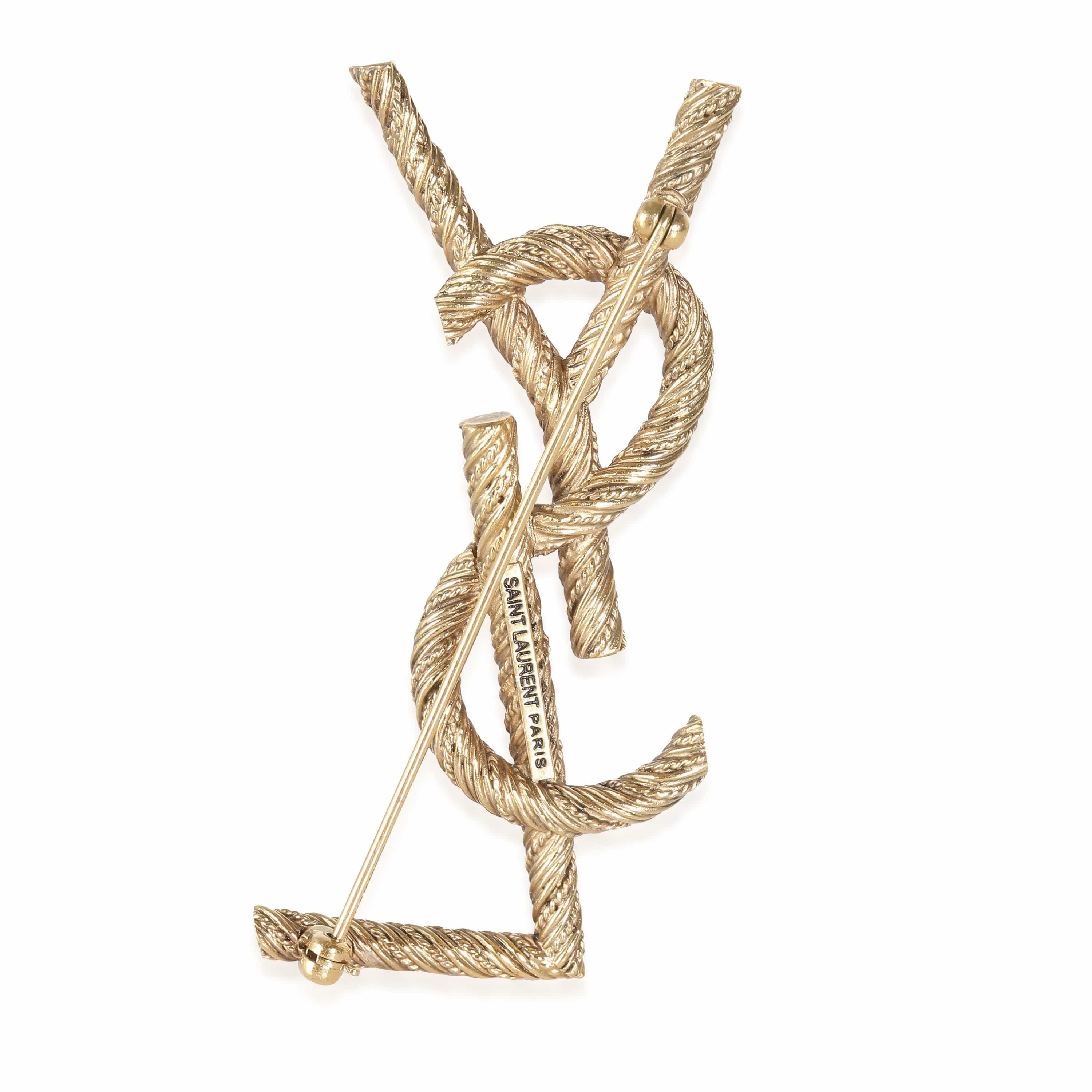 YSL Vintage Gold Tone Brooch