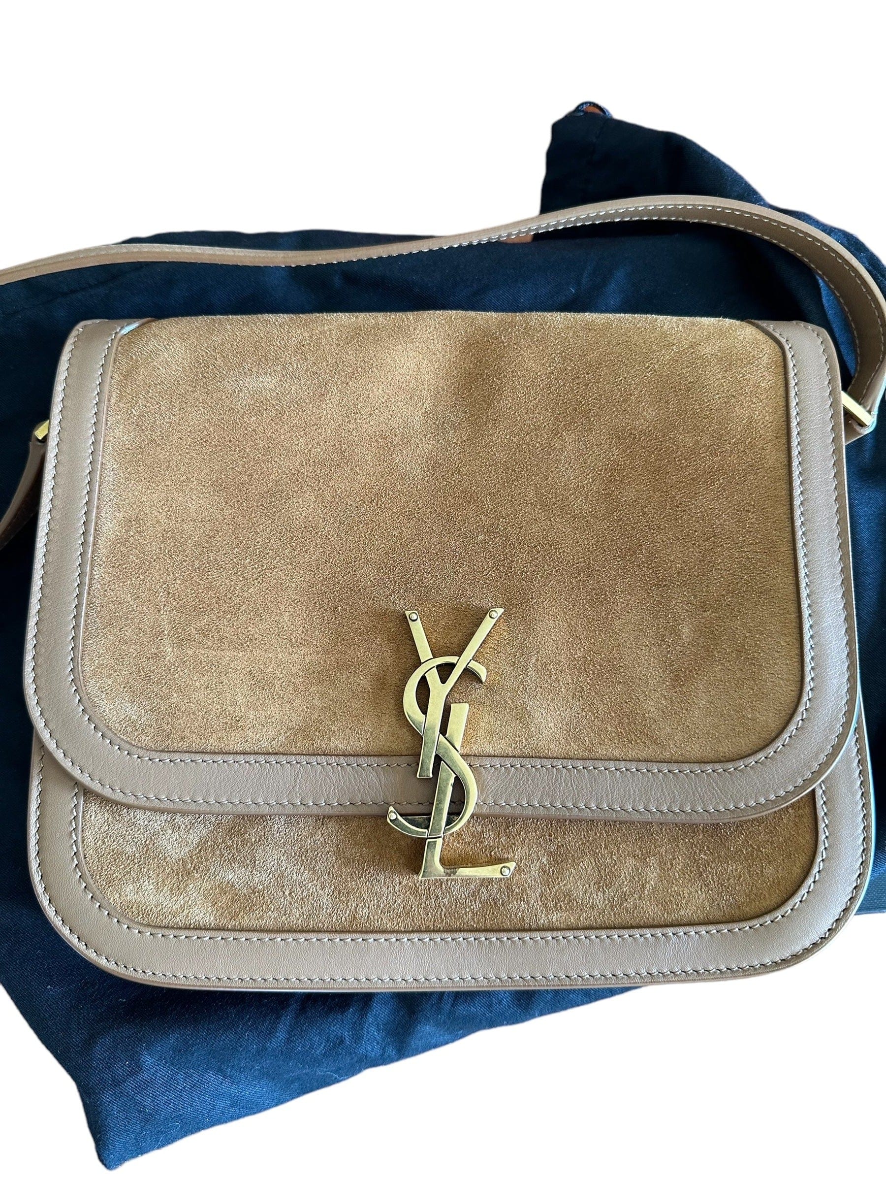 YSL YSL Suede Cross Body Bag