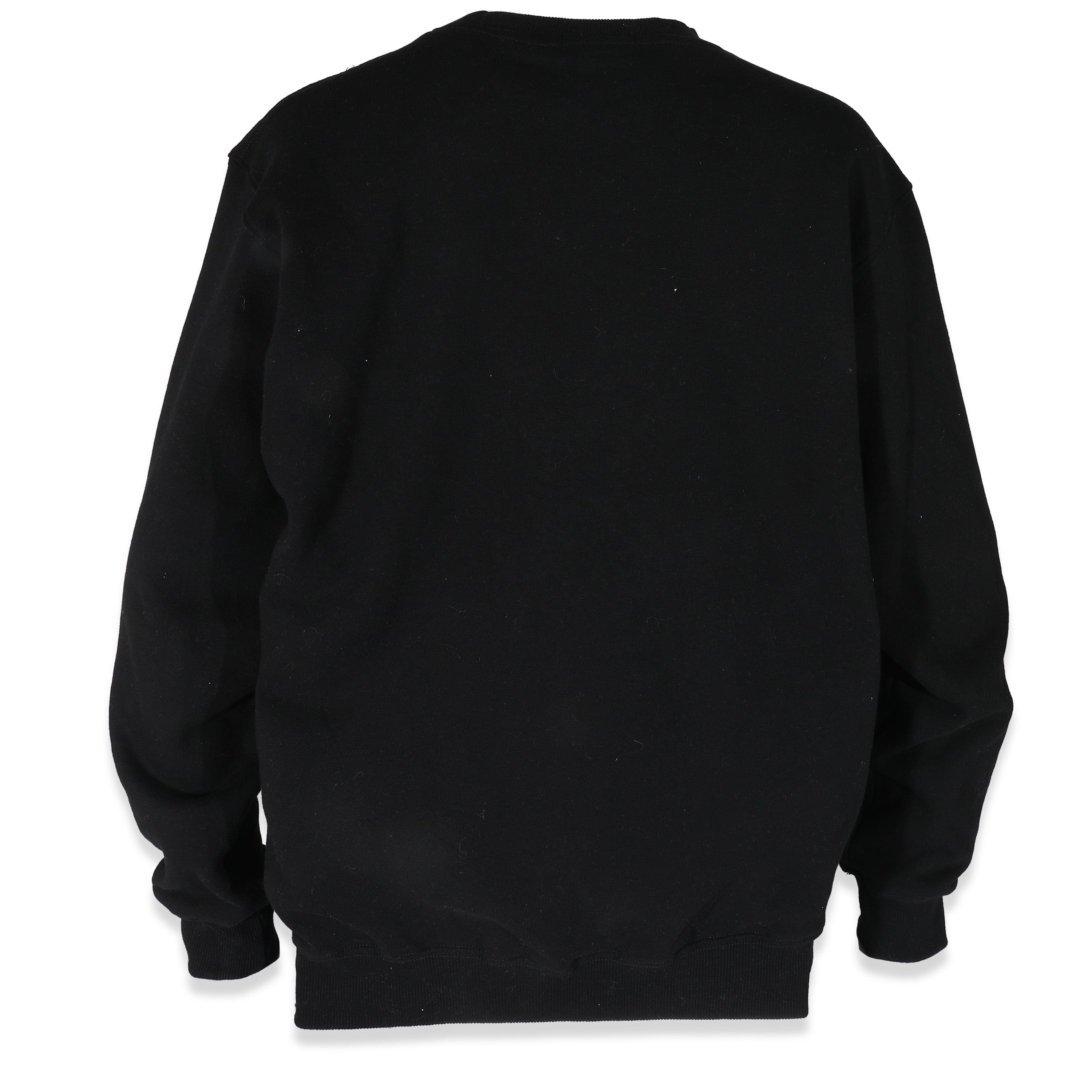 YSL YSL Sweatshirt Black M with white "YSL" & multi "Yves Saint Laurent" UKL1237