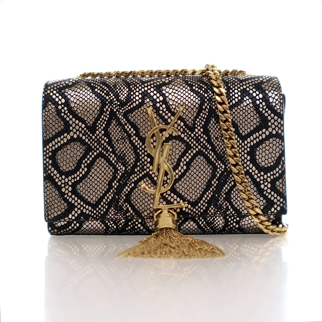 Saint Laurent (YSL) Small Embossed Python Kate Crossbody L-VEN6YR