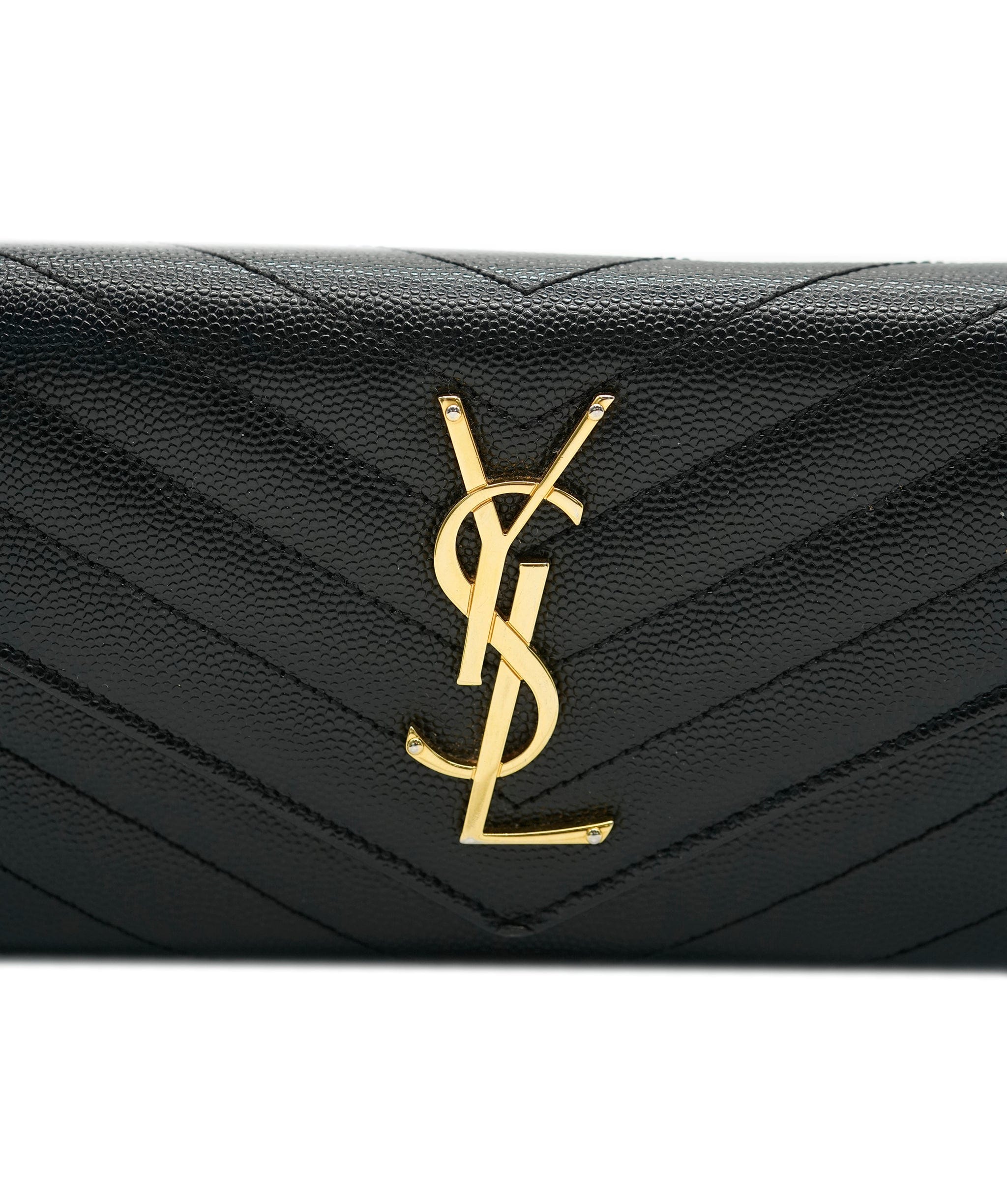 Yves Saint Laurent YSL Black Chevron Wallet  ALC1307