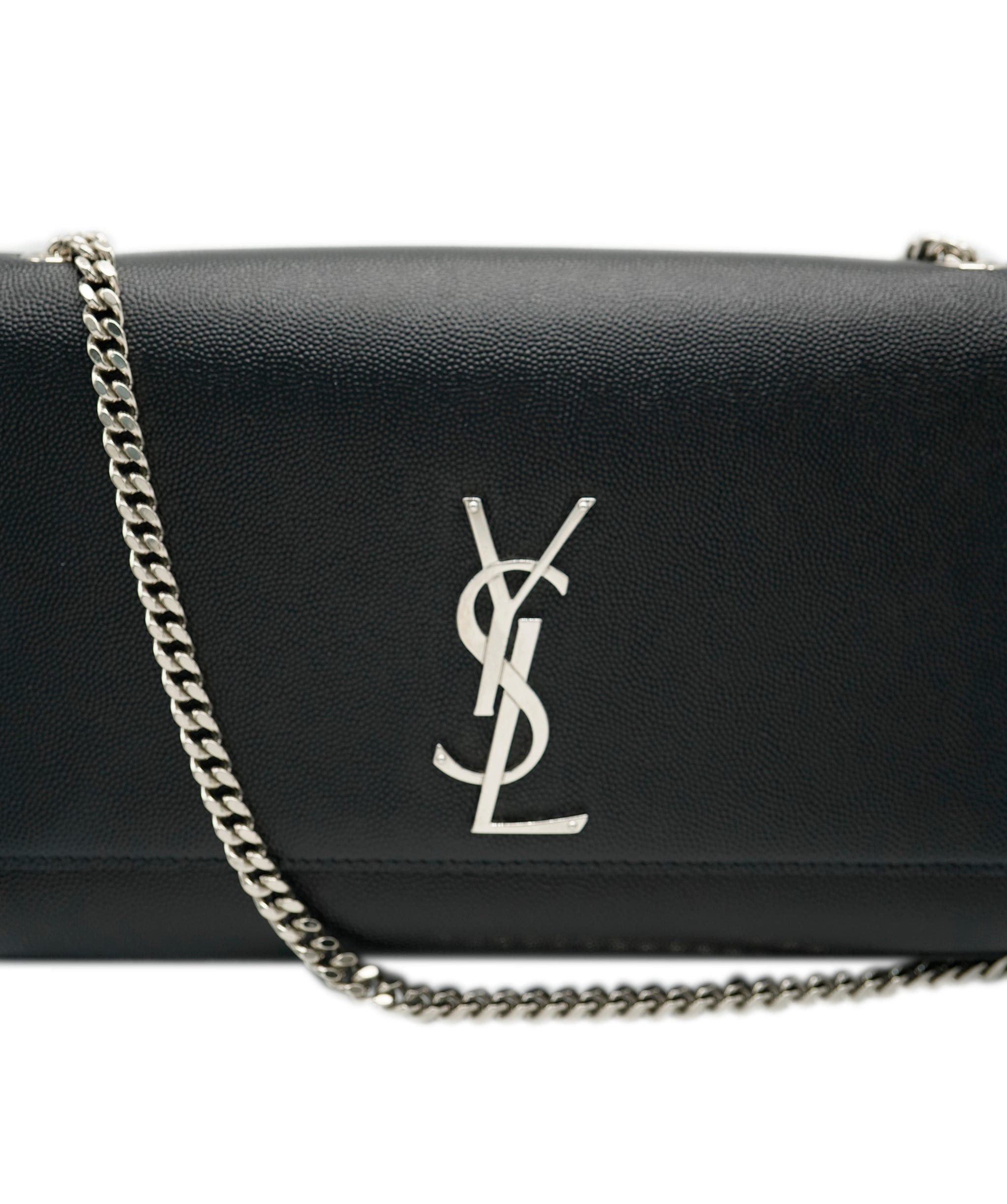 Yves Saint Laurent Saint Laurent Black Grain De Poudre Leather Kate ASC2104