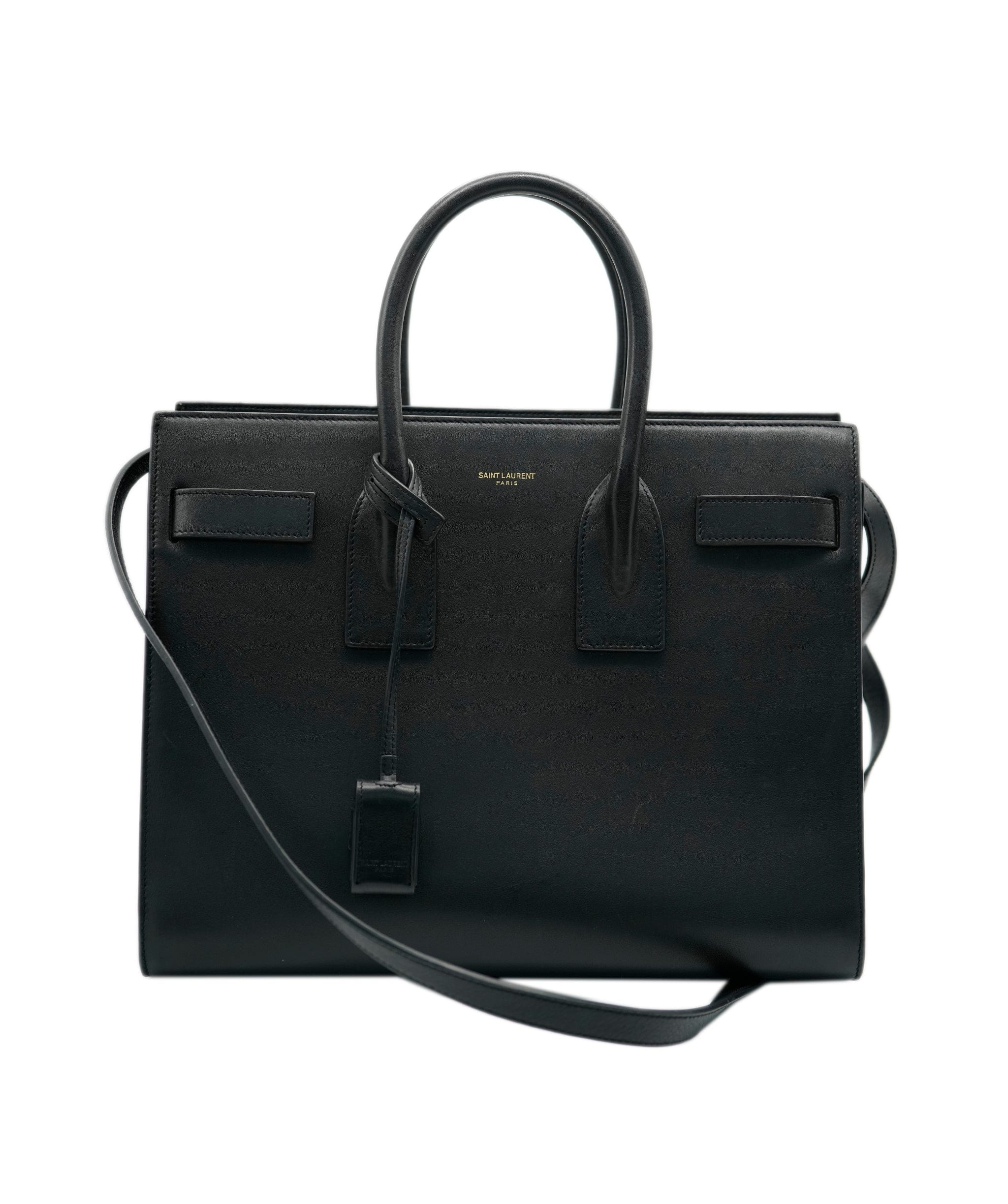 Yves Saint Laurent Saint Laurent Black Leather Small Sac de Jour ASC2084