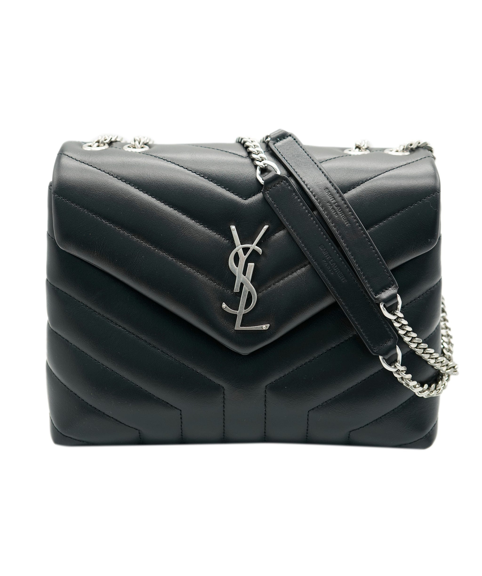 Yves Saint Laurent Saint Laurent Black Quilted Leather Small Loulou Bag ASC2086