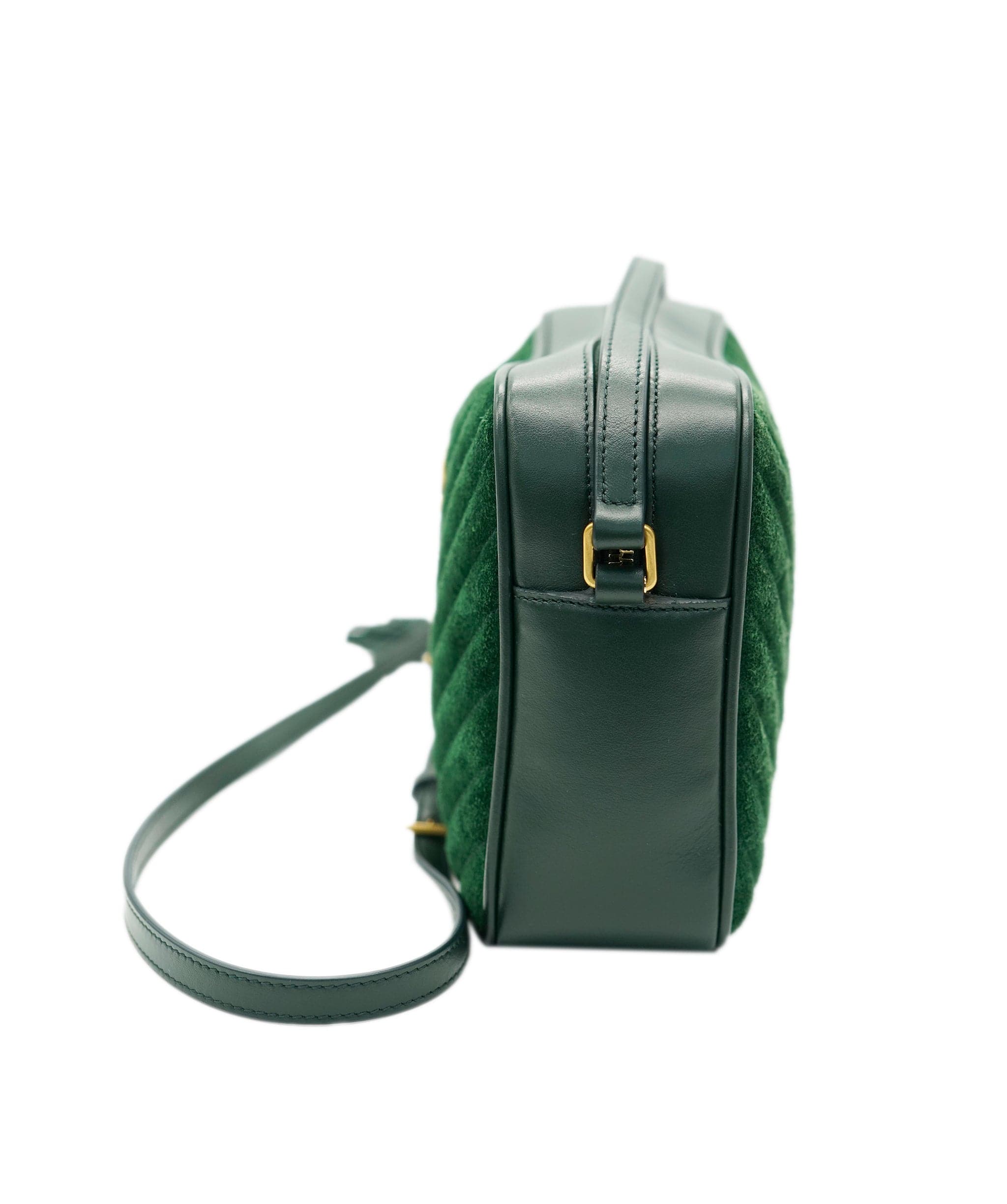 Yves Saint Laurent Saint Laurent Camera Bag Suede Green REC1711