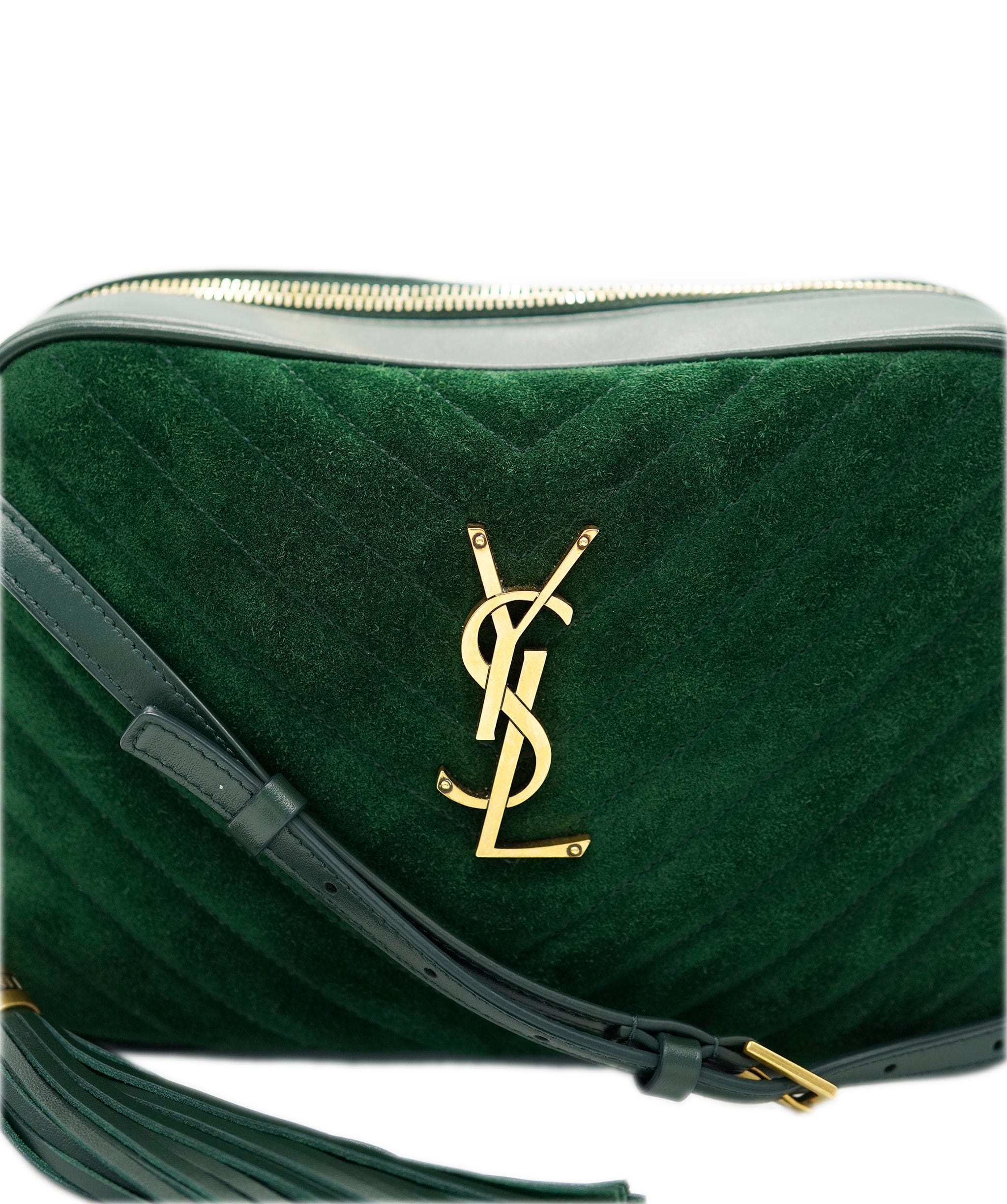 Yves Saint Laurent Saint Laurent Camera Bag Suede Green REC1711