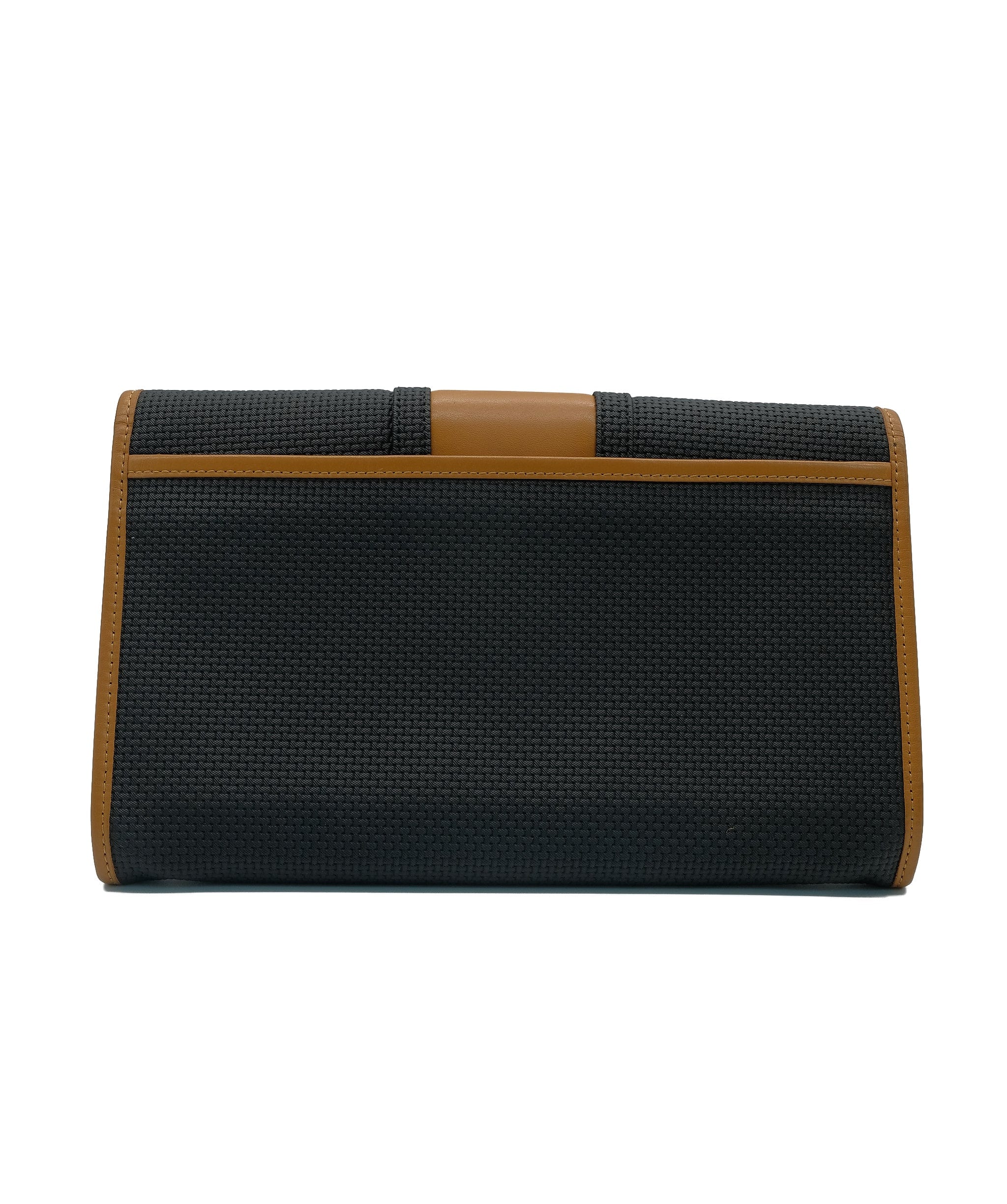 Yves Saint Laurent YSL Black Woven Flap Clutch RJC2570