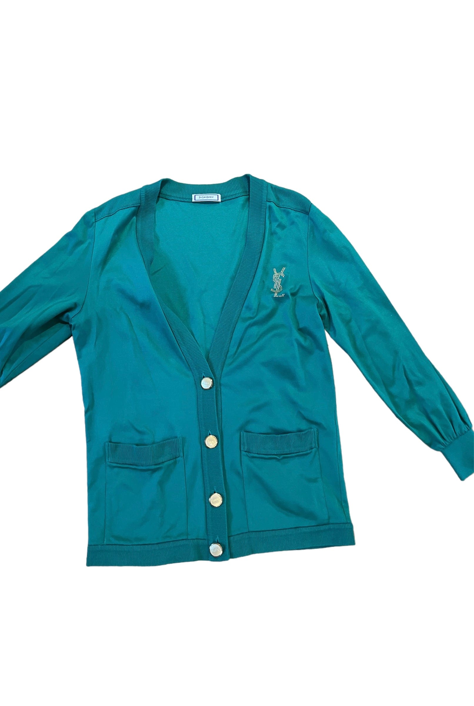 Yves Saint Laurent Green YSL Cardigan UKL1217