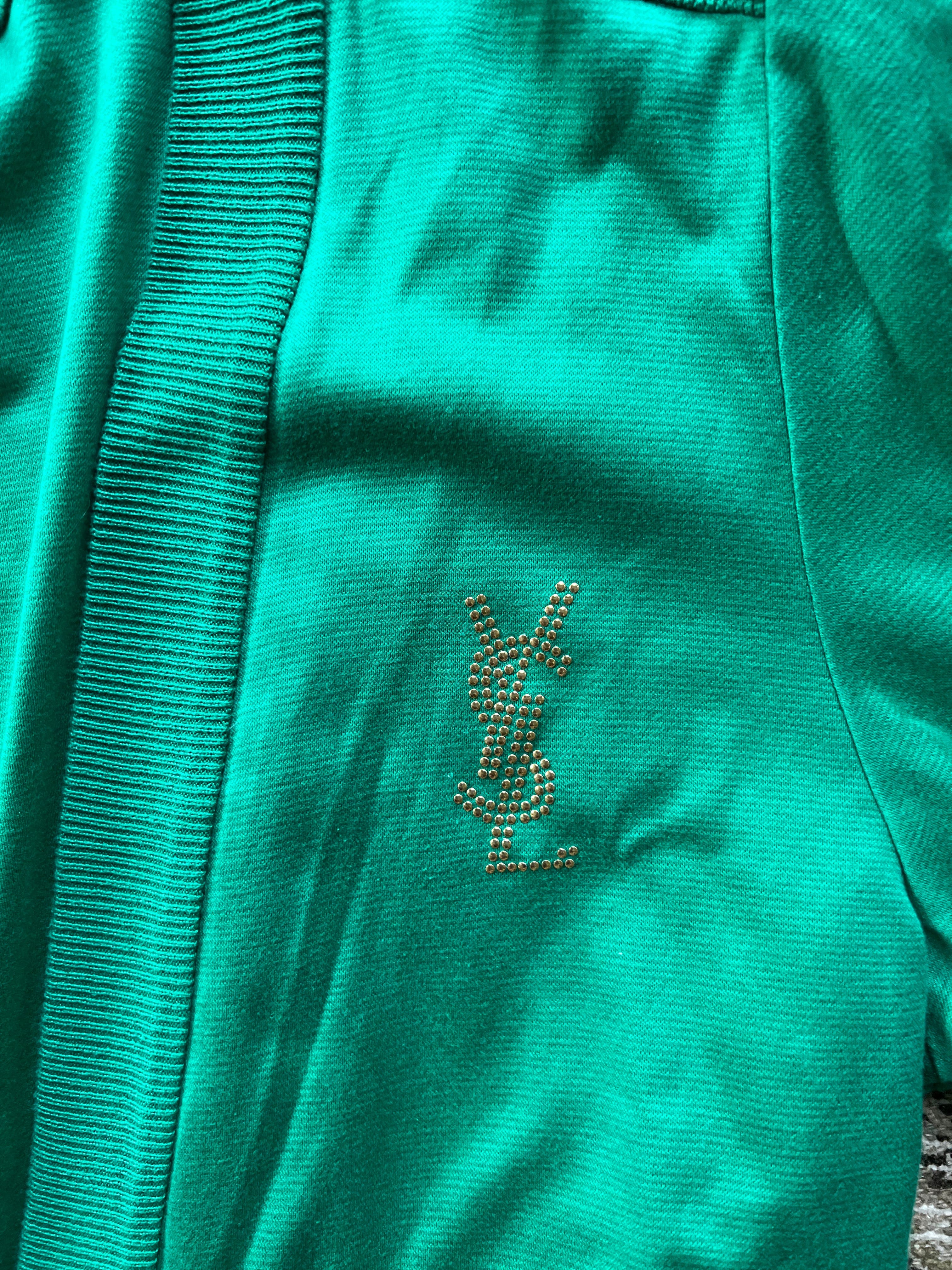 Yves Saint Laurent Green YSL Cardigan UKL1217