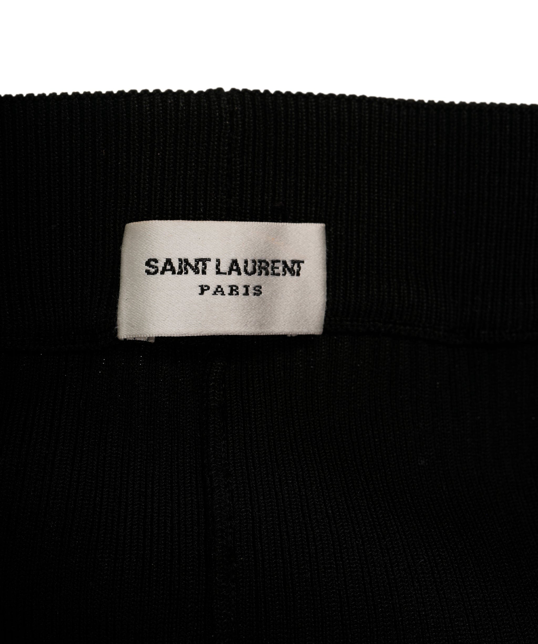 Yves Saint Laurent Saint Laurent Set knitted cyclist and top with feathers AVC1313