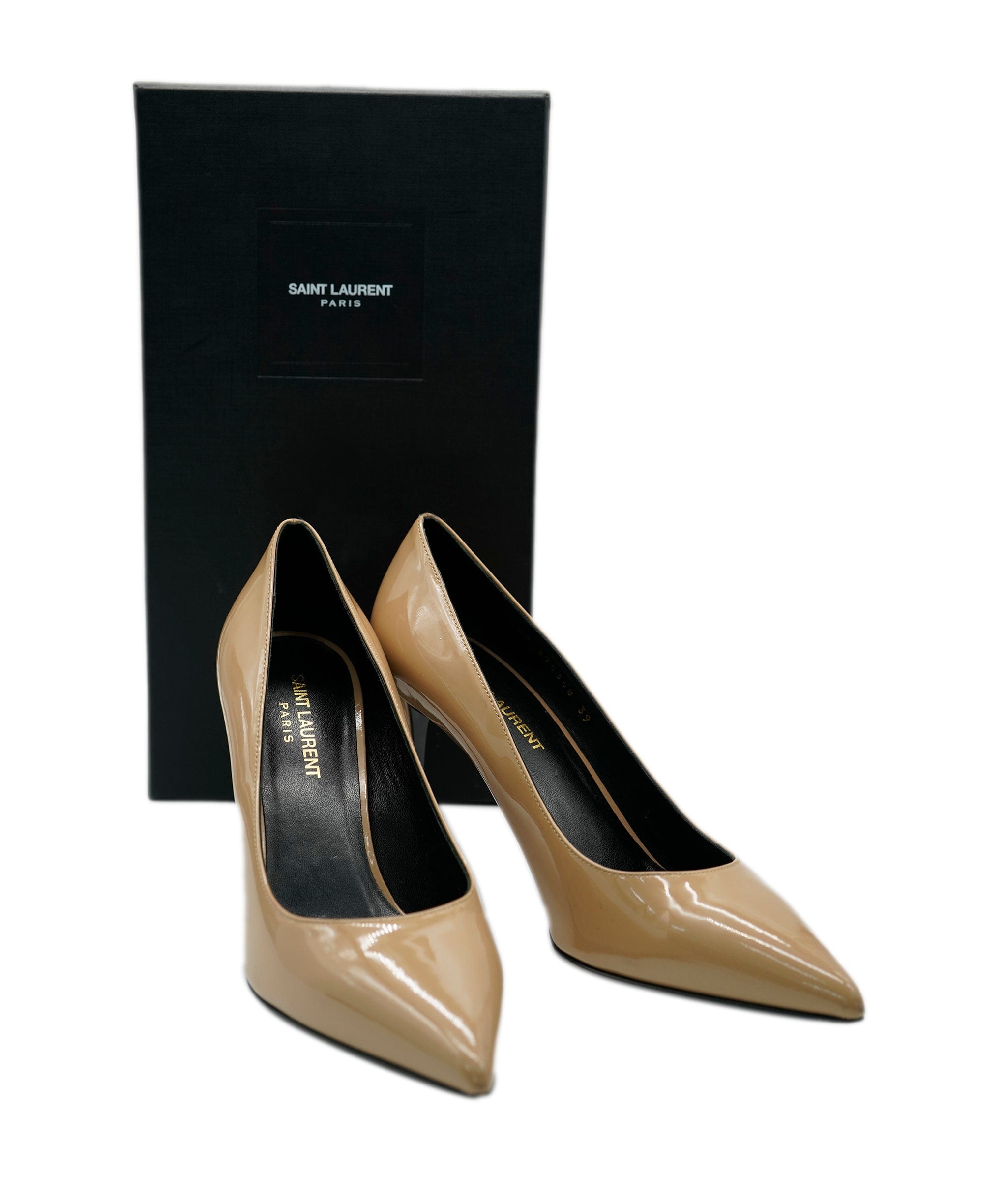 Yves Saint Laurent Saint Laurent YSL Beige Patent pumps