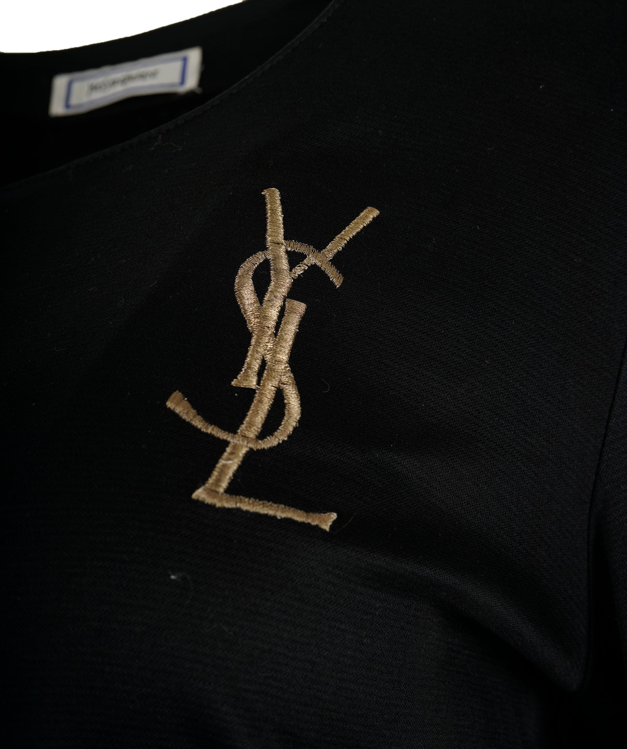 Yves Saint Laurent YSL Big Logo Cotton Cardigan Black ASL9292