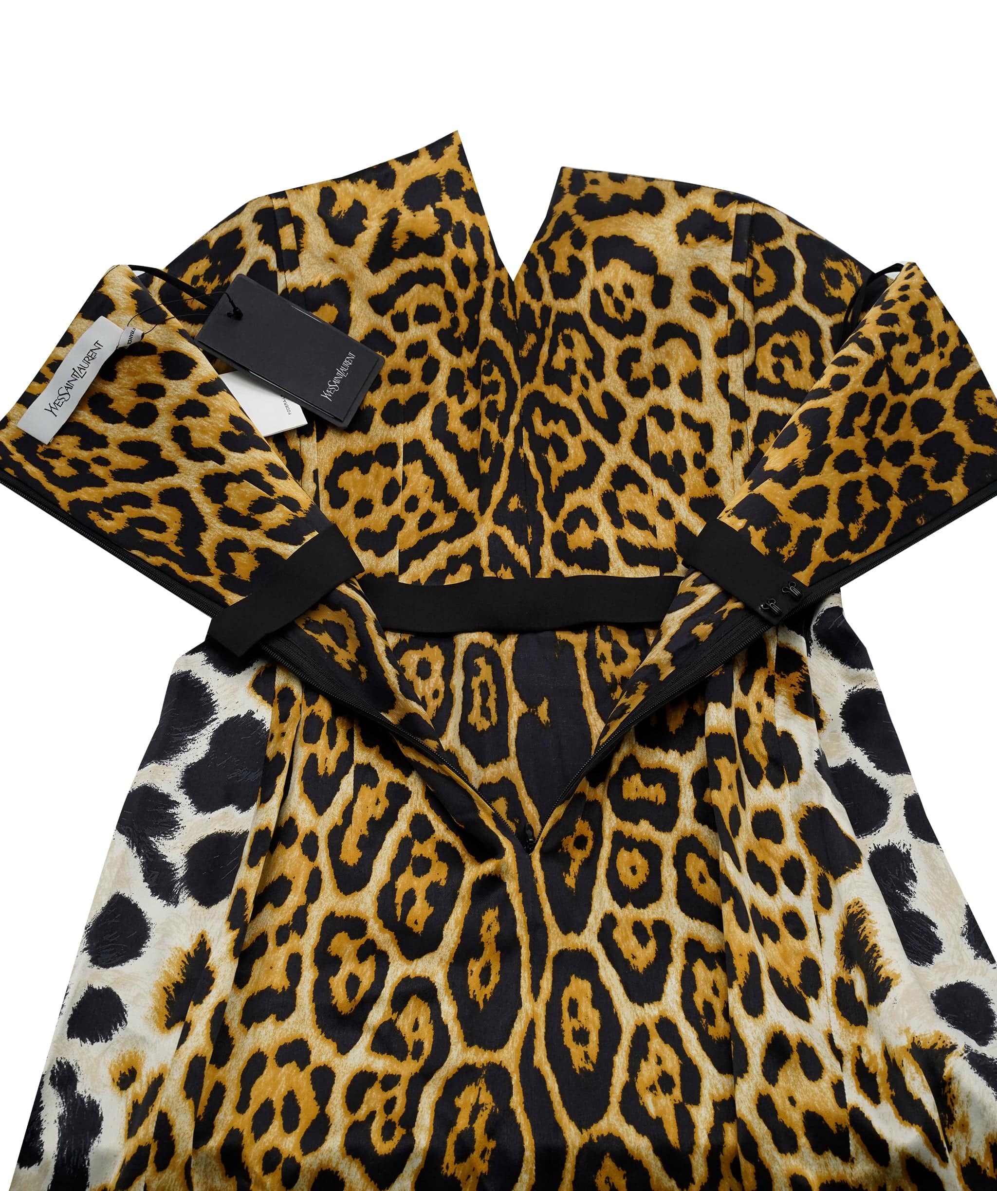 Yves Saint Laurent YSL Leopard Dress Size 34