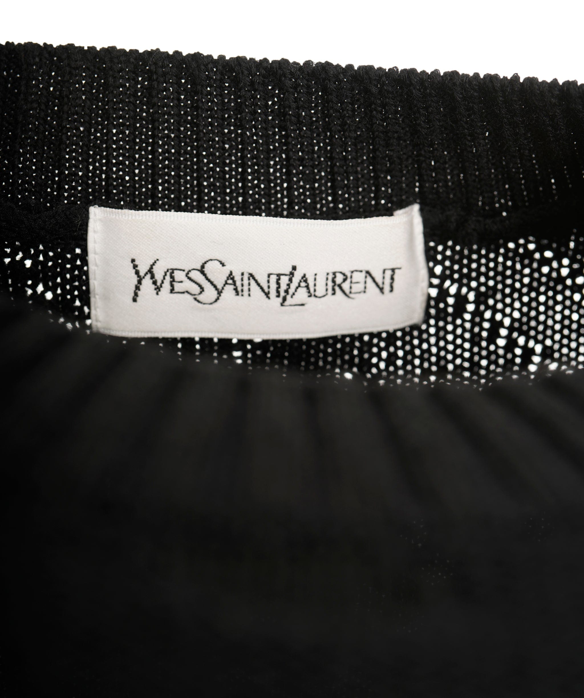 Yves Saint Laurent YSl Logo Knit Dress Black ASL9139