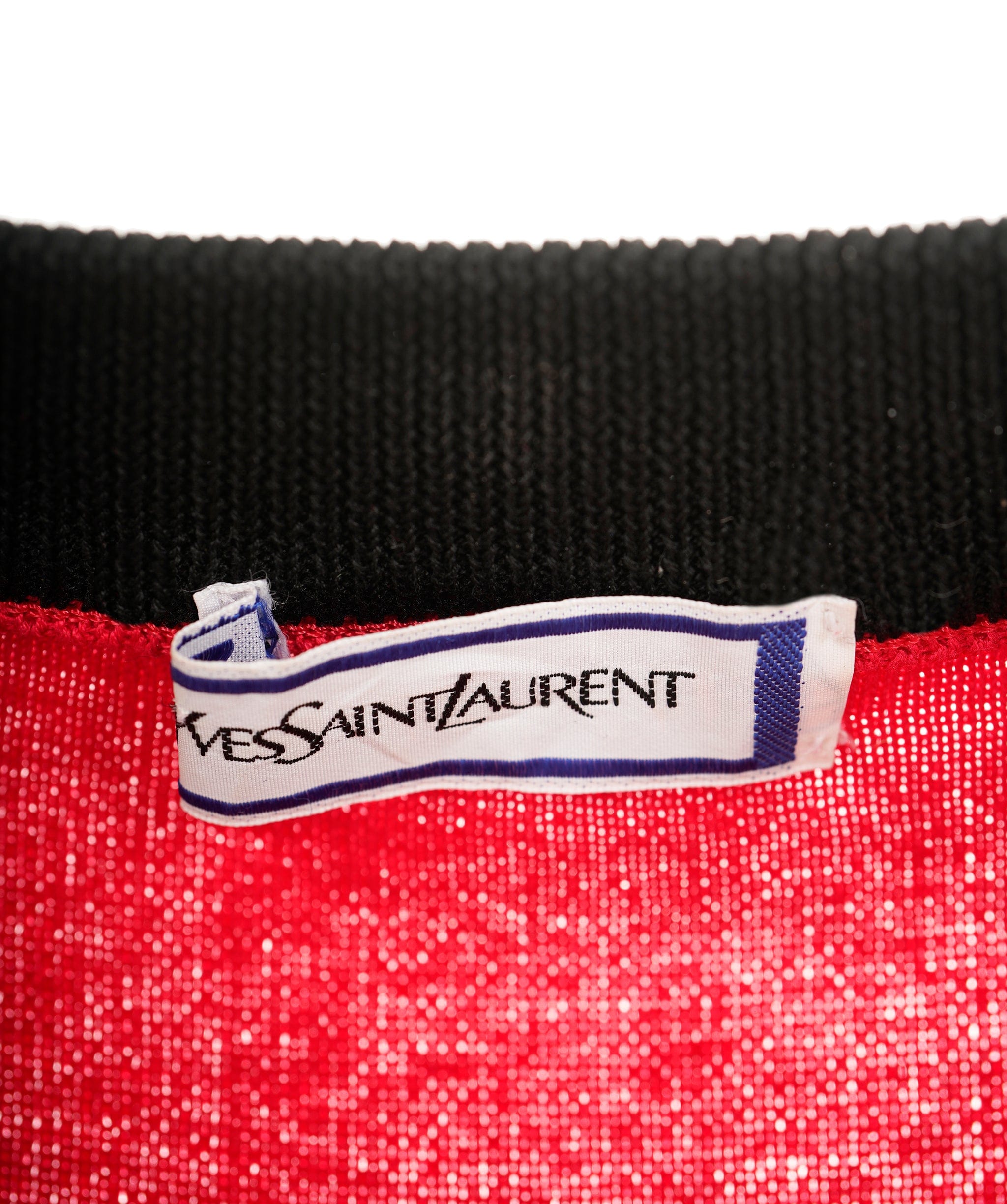 Yves Saint Laurent YSL Logo Knit Dress Red ASL8848