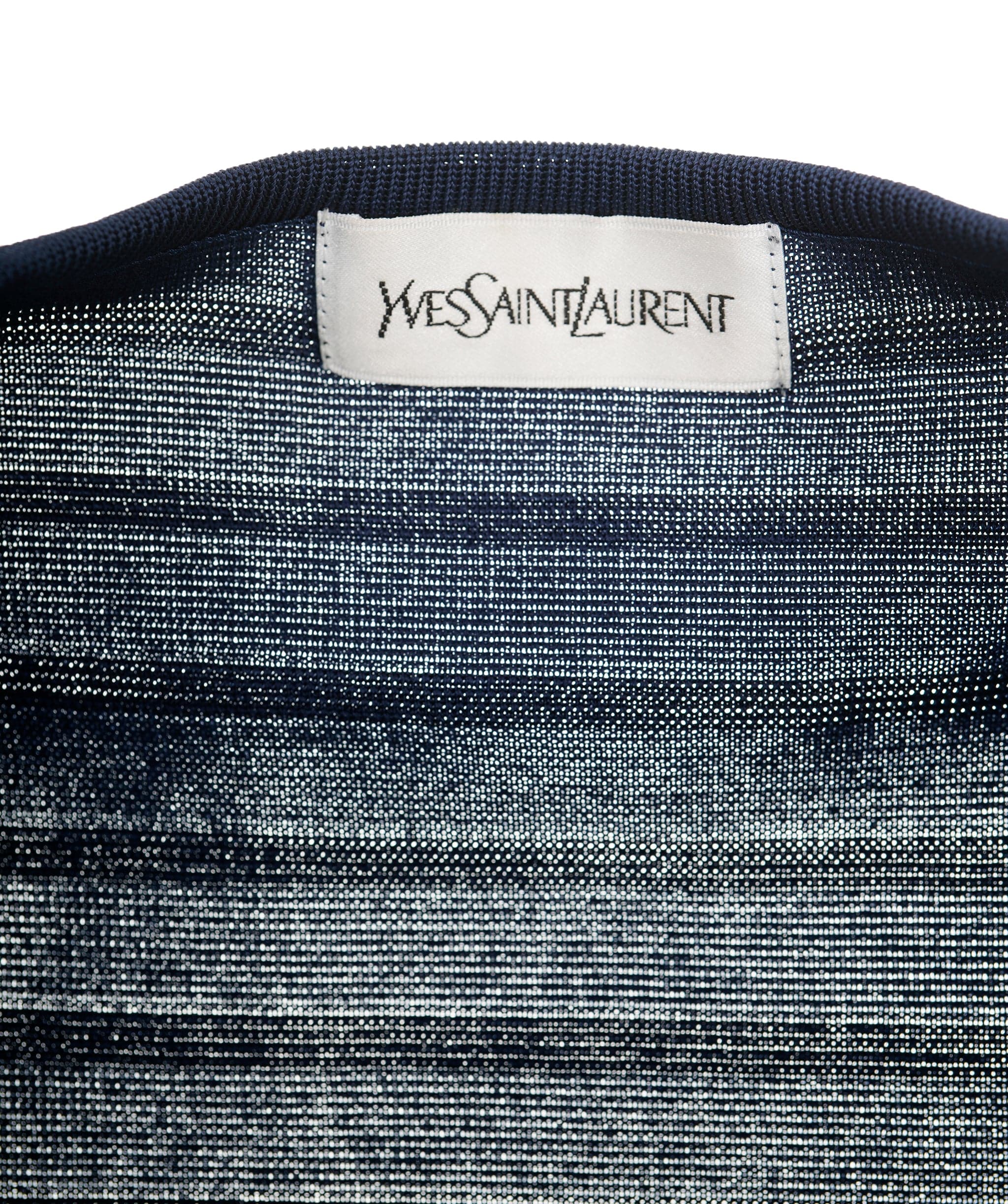 Yves Saint Laurent YSL Logo Knit Top Blue Navy ASL9062