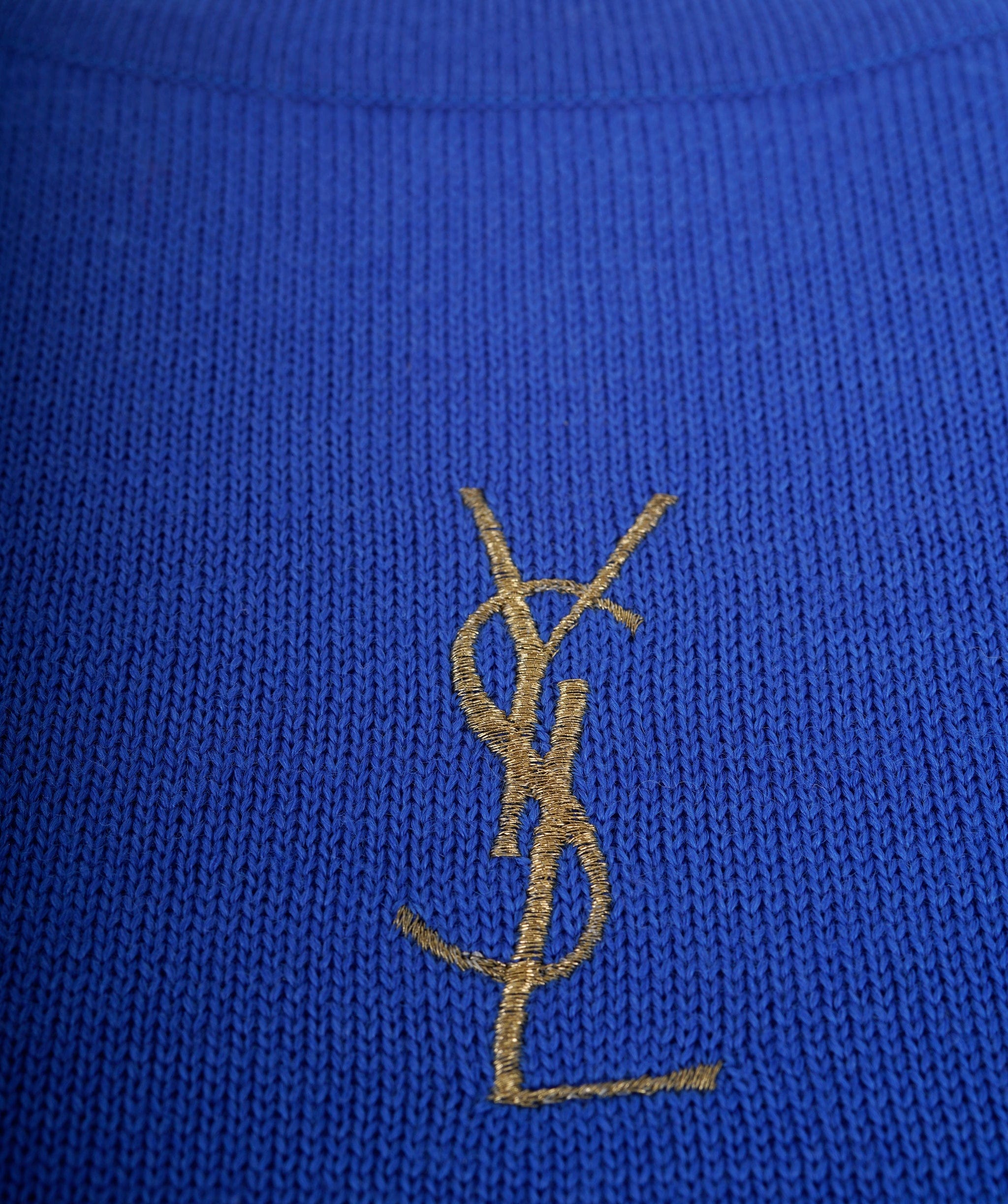 Yves Saint Laurent YSL Logo Sweater Blue ASL8871