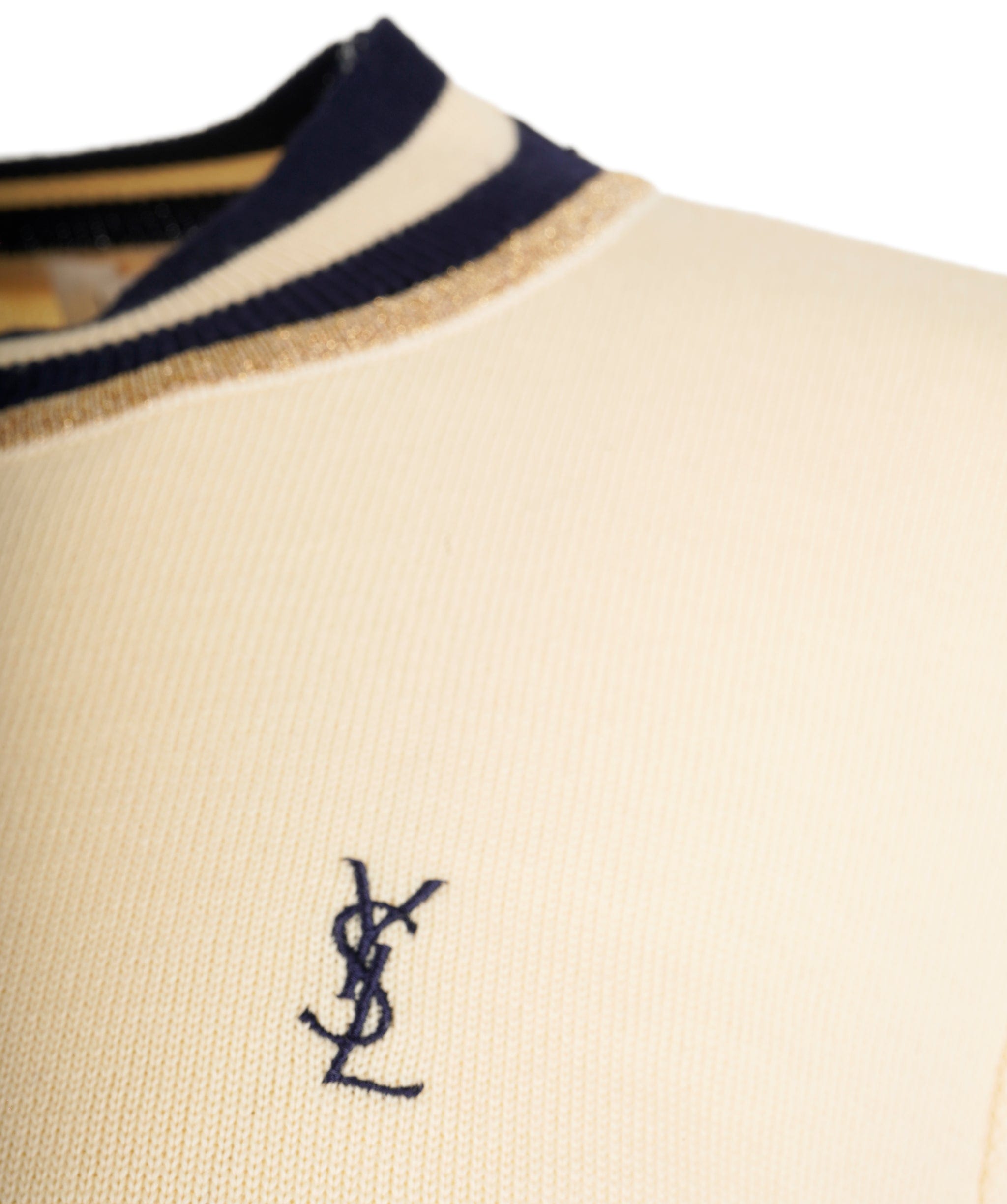 Yves Saint Laurent YSL Logo Sweater Cream ASL8630