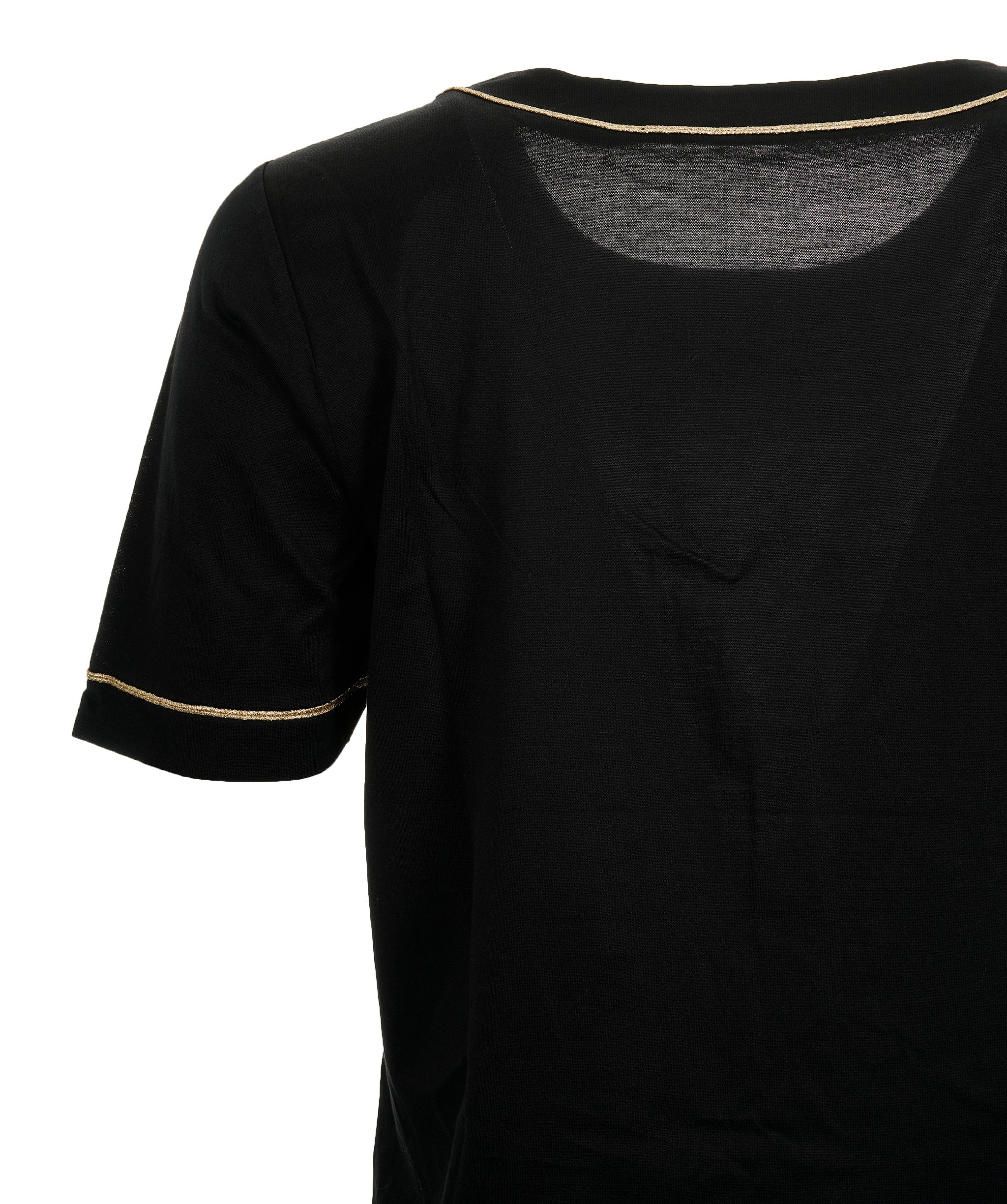 Yves Saint Laurent YSL Logo T-Shirt Black Gold ASL9058